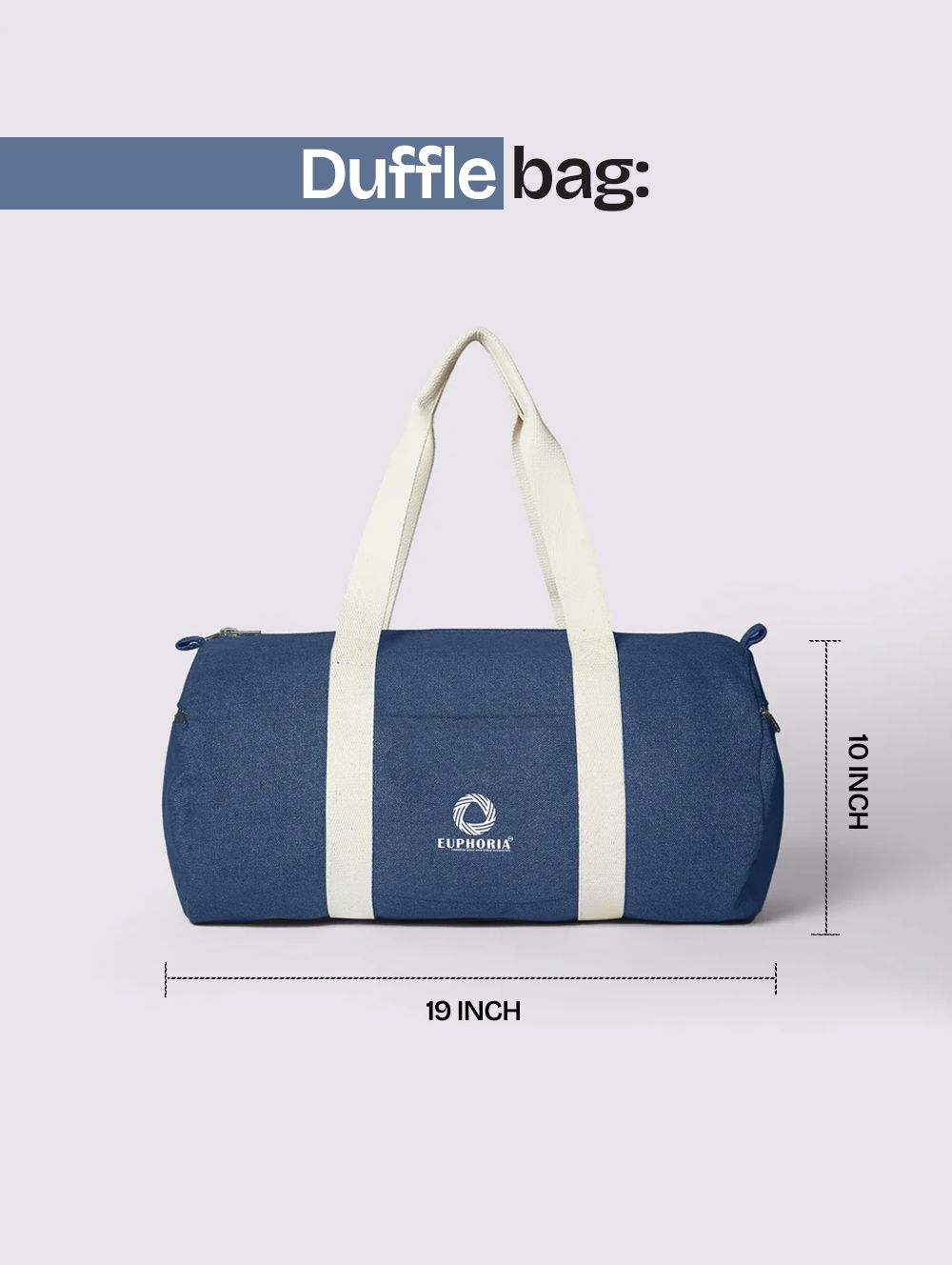 Denim Blue Duffle Bag Lightweight Gym & Travel Bag - EAUDB-5V2-227-1P