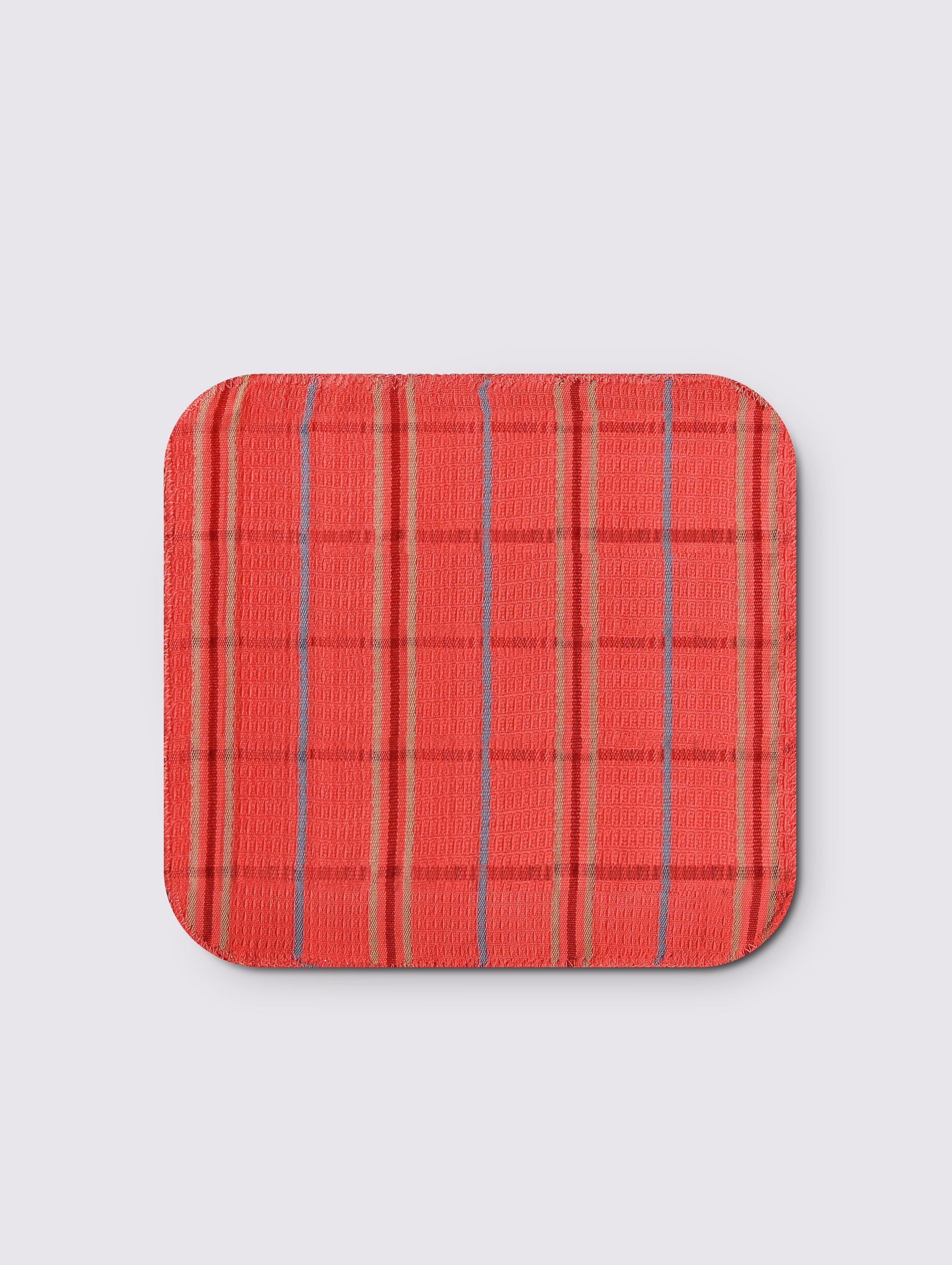 Coral Red 100% cotton dish cloths and kitchen cleaning towels, 13x13 inches – product detail view