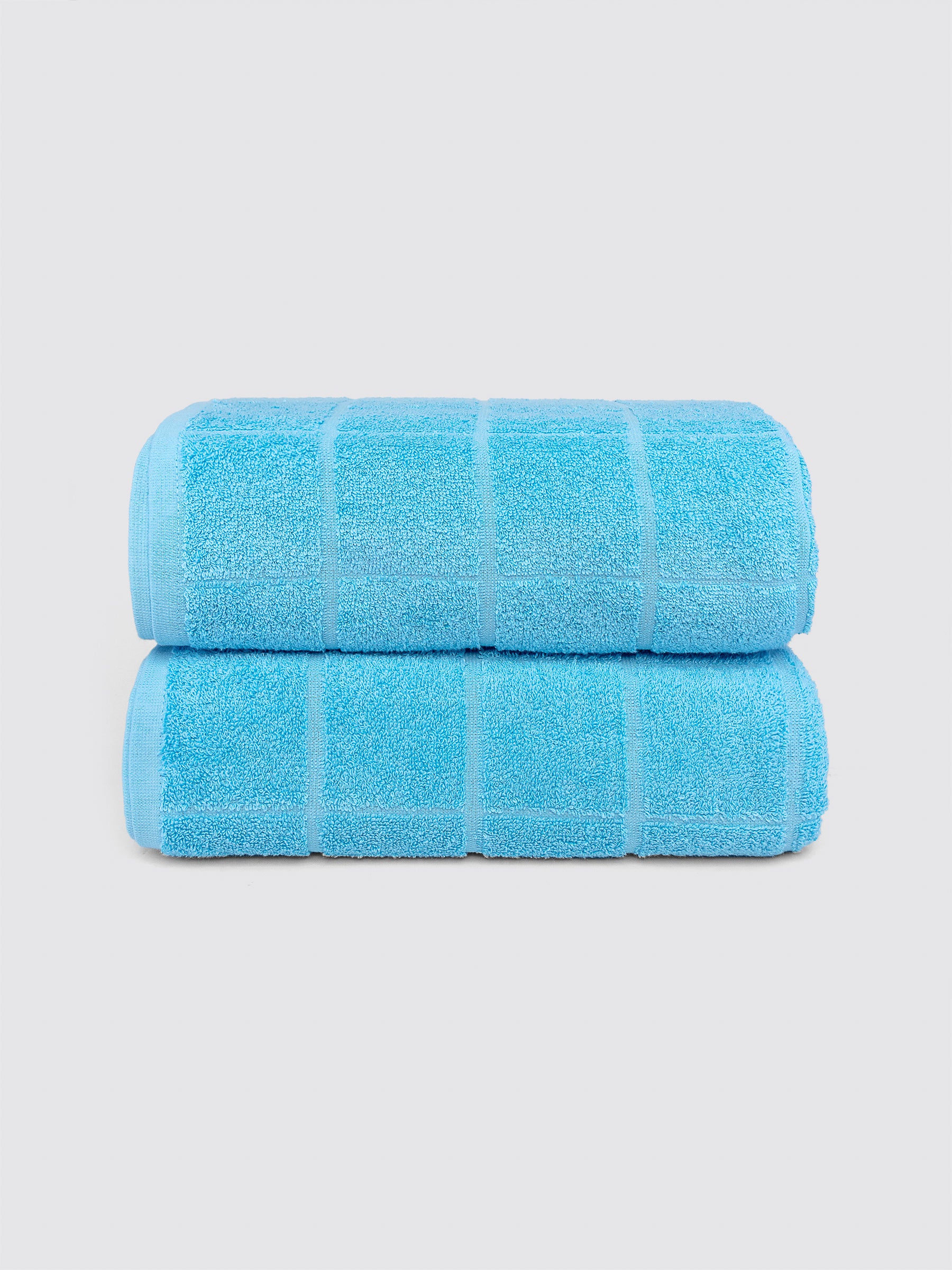 Aqua Blue bath towel, pack of 2, 27x52 inches – alternate product view