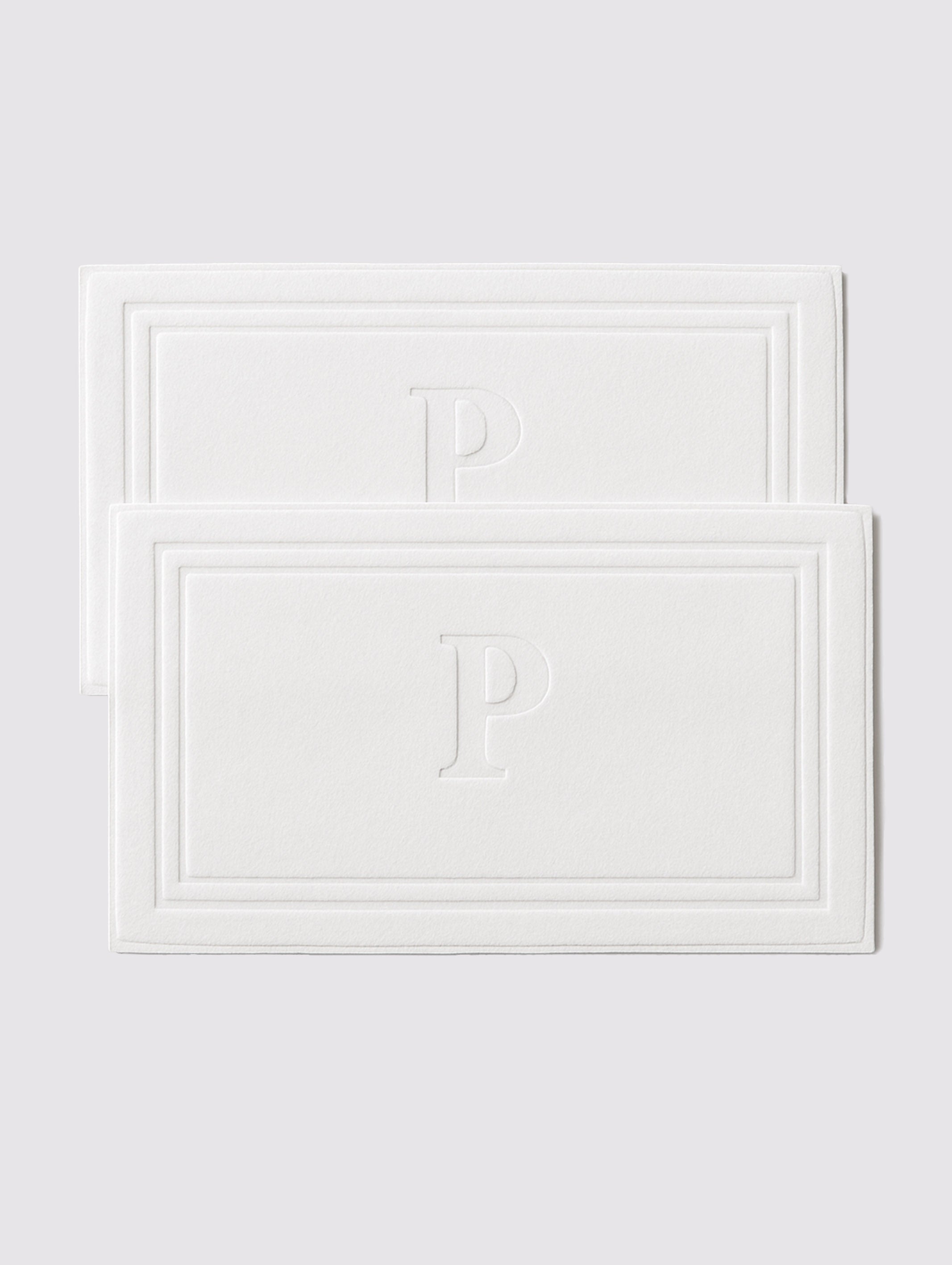 White combed cotton bathroom bath mat, pack of 2, 20x35 inches – main product view