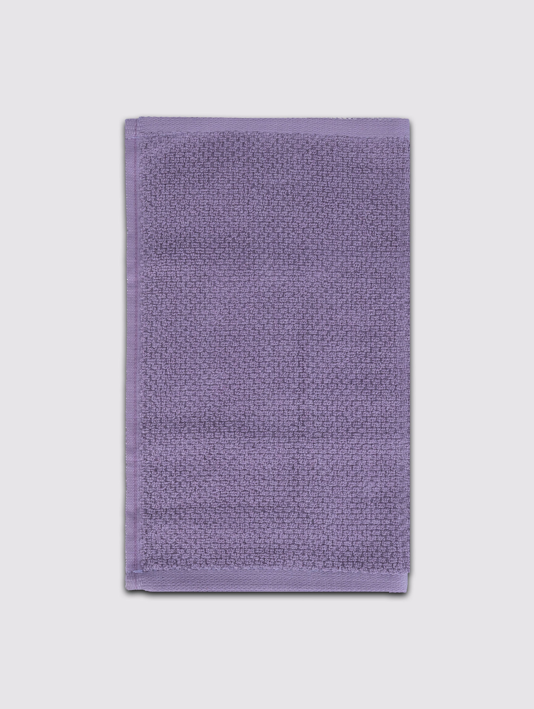 Purple face towels and washcloths, 13x13 inches – product detail view