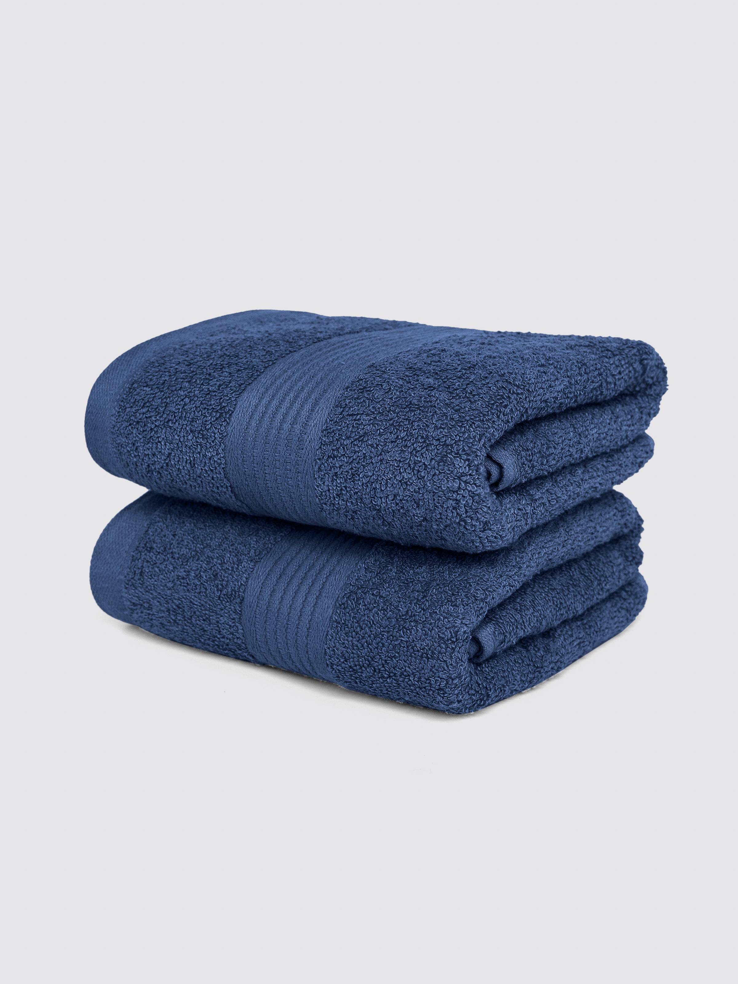 Blue hand towels, pack of 2, 20x28 inches – main product view