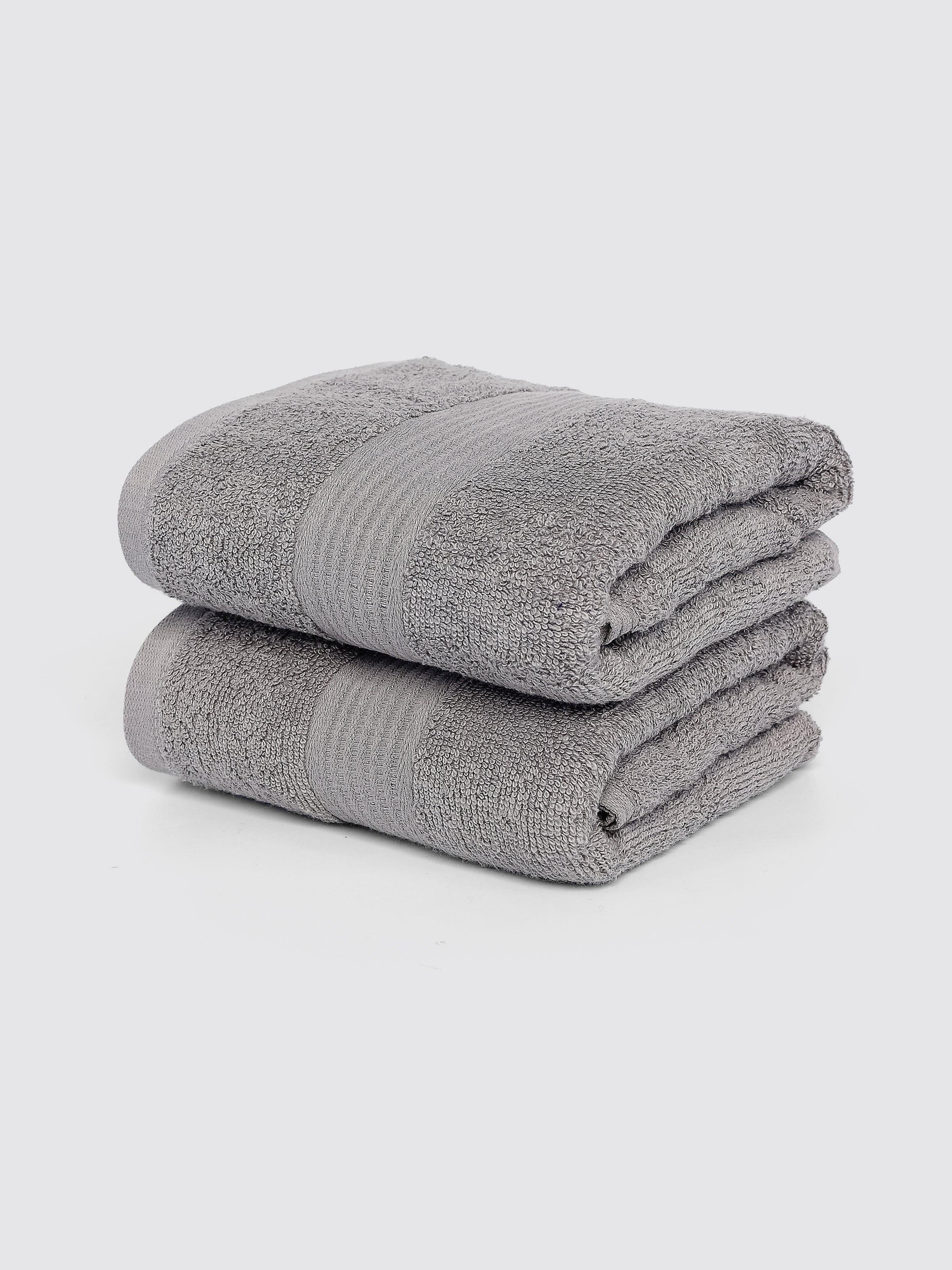 Light Grey hand towels, pack of 2, 20x28 inches – main product view