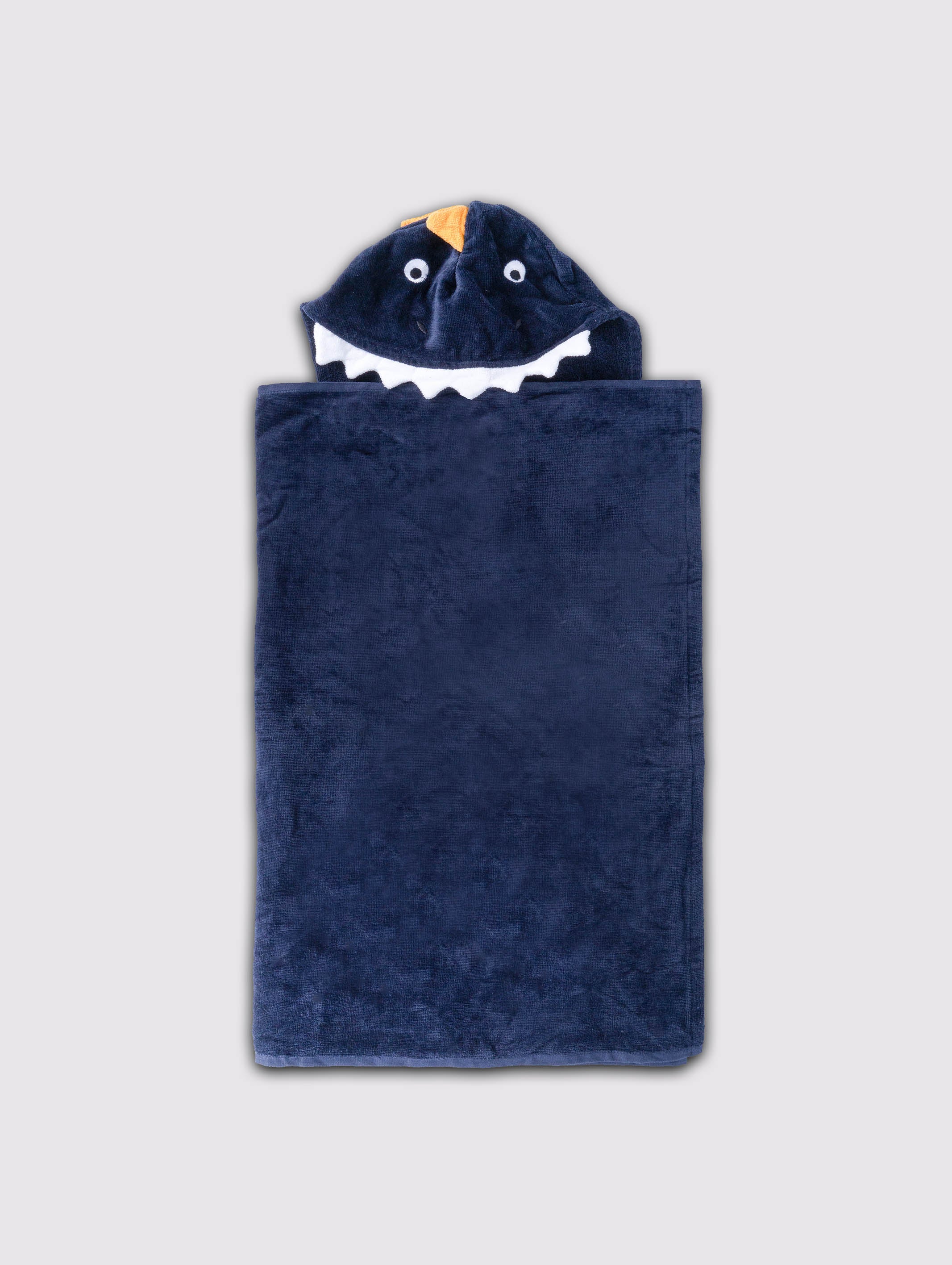 Navy Blue kids hooded towel poncho, pack of 1 – main product view