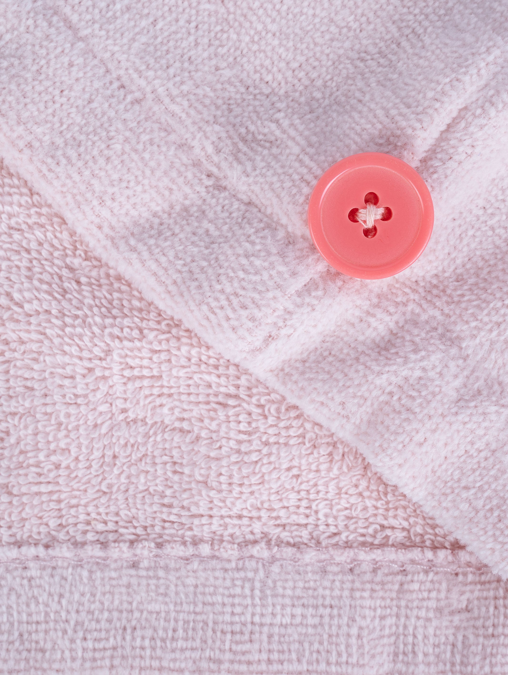 Pink quick-dry hair turban towel wrap, pack of 2 – product detail view