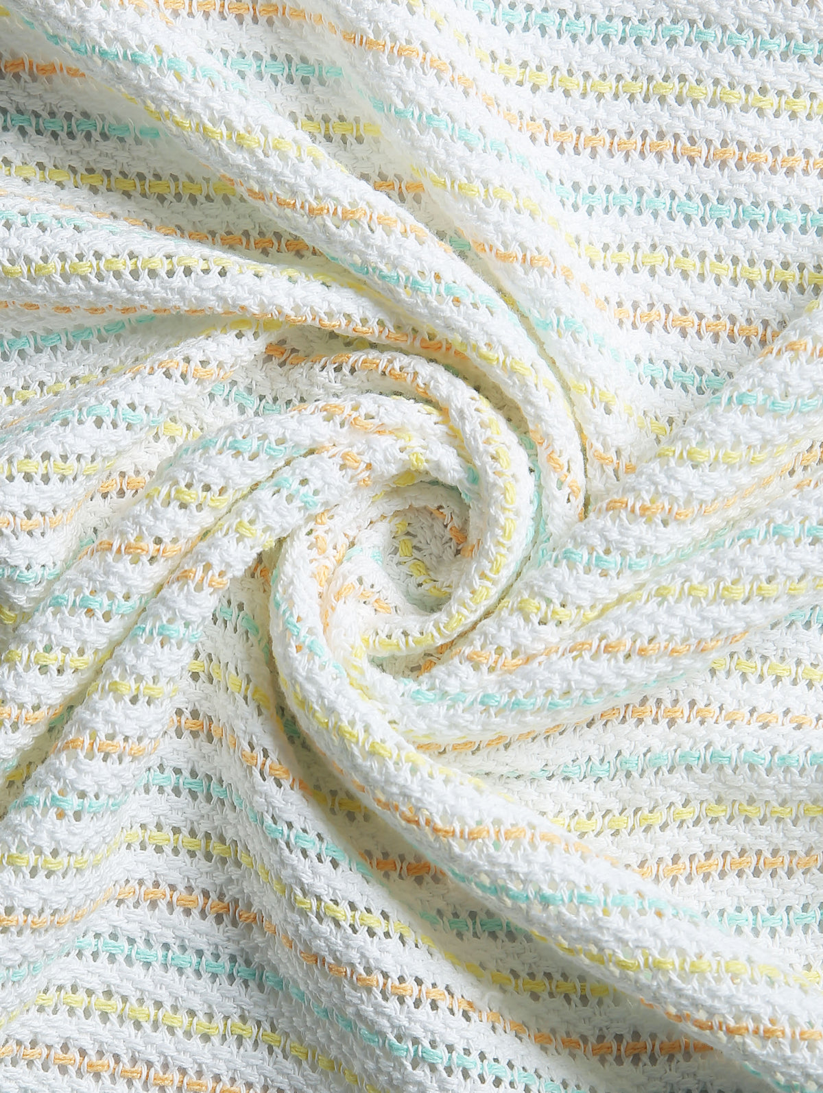 White ring-spun cotton baby blanket, pack of 1, 32x16 inches – alternate product view