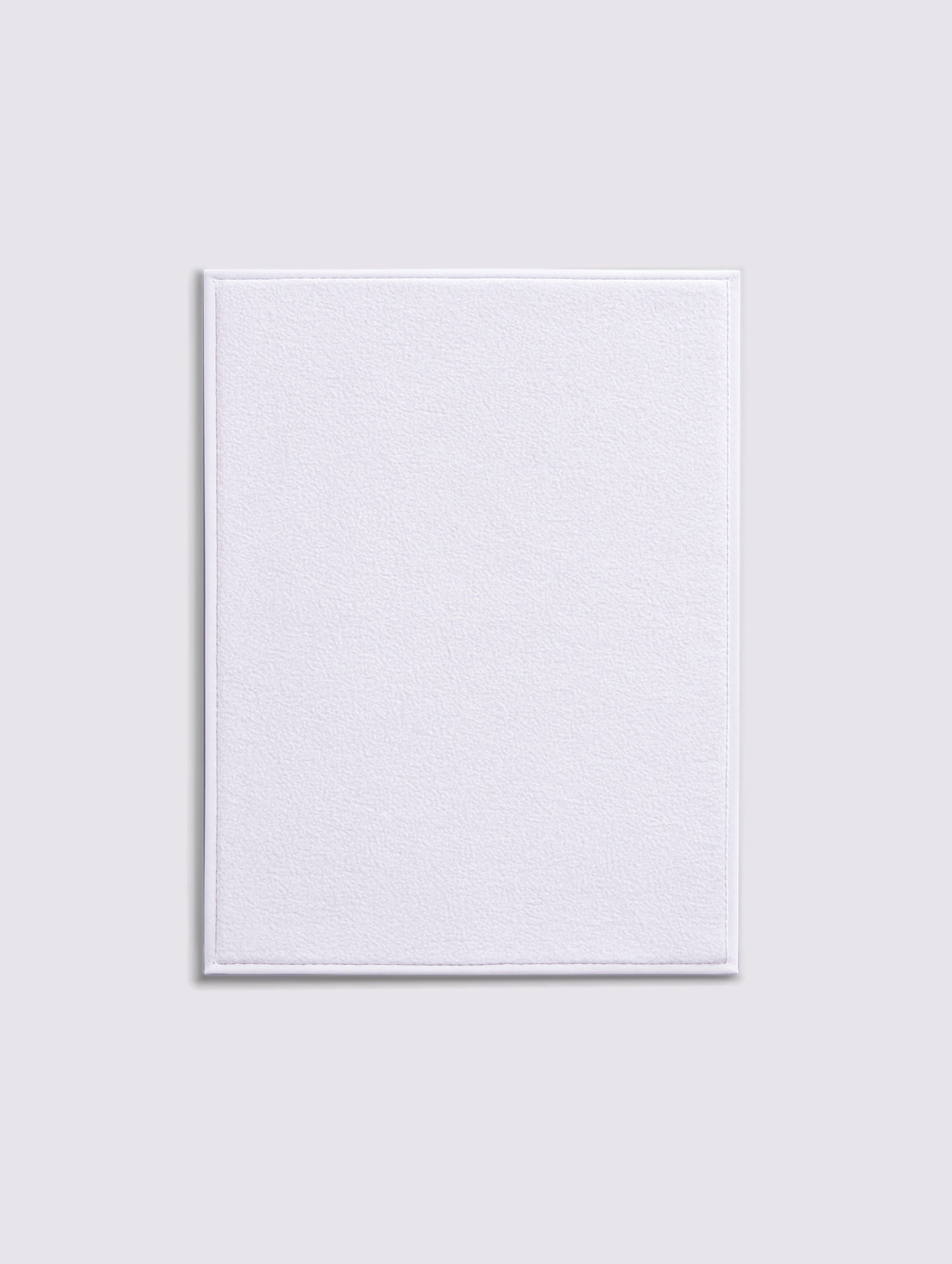 White ring-spun cotton bathroom bath mat, pack of 1, 20x28 inches – main product view