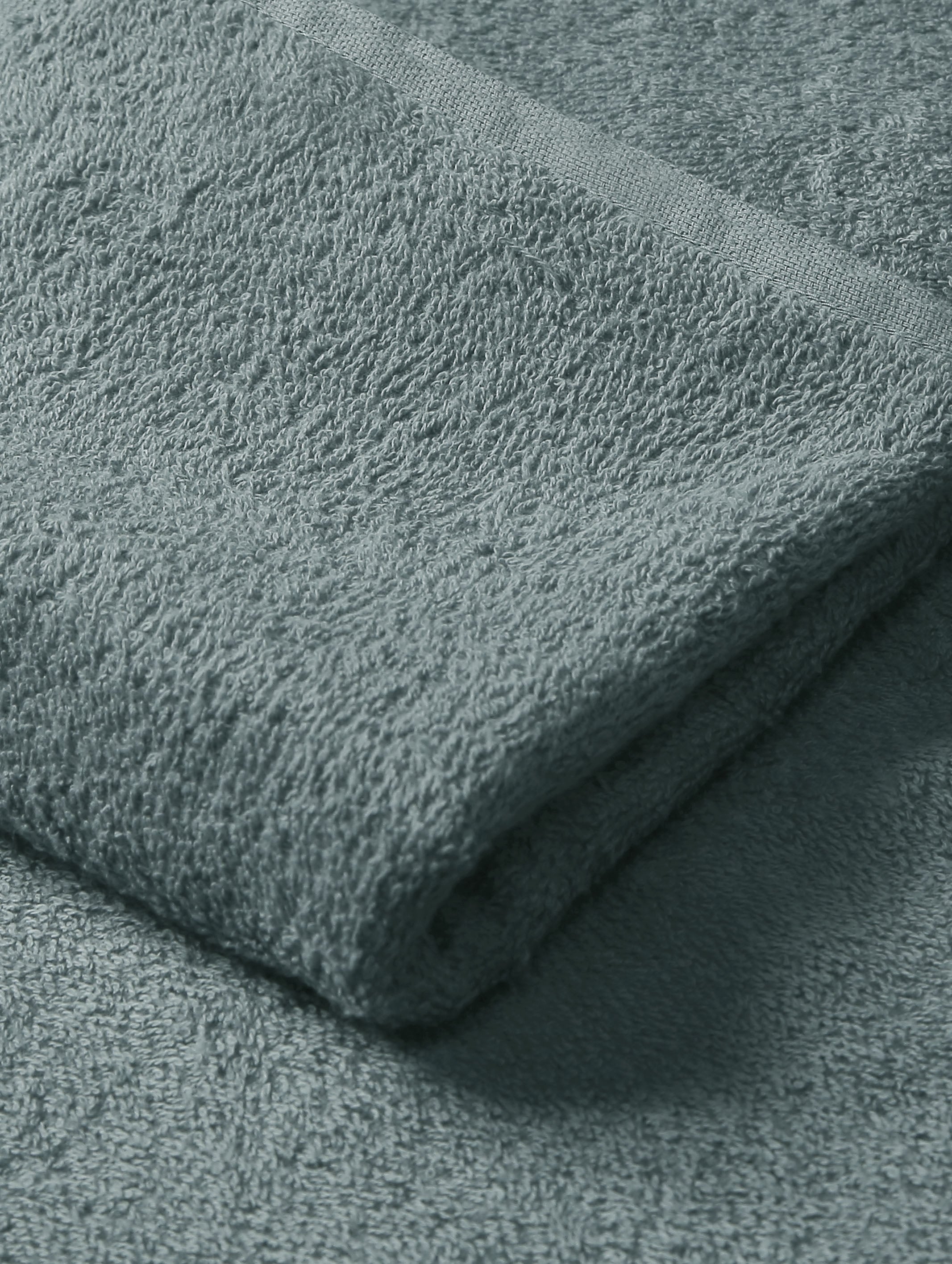 Light Grey ring-spun cotton face towels and washcloths, 13x32 inches – product detail view
