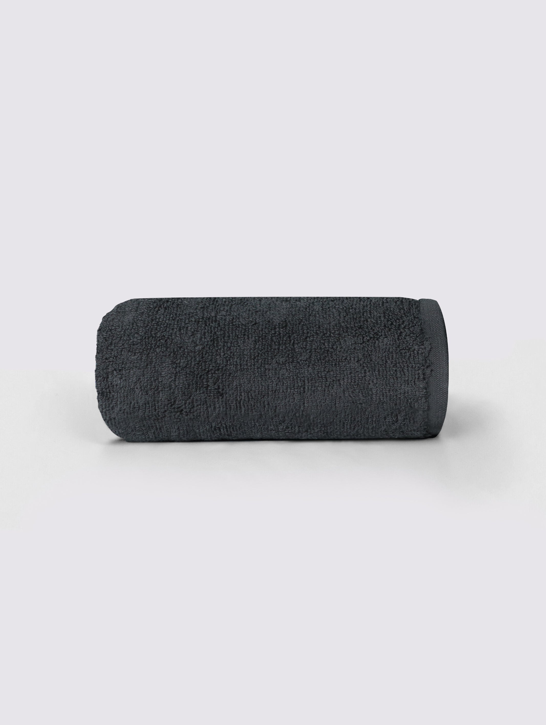 Black ring-spun cotton hand towels, pack of 1, 20x28 inches – main product view