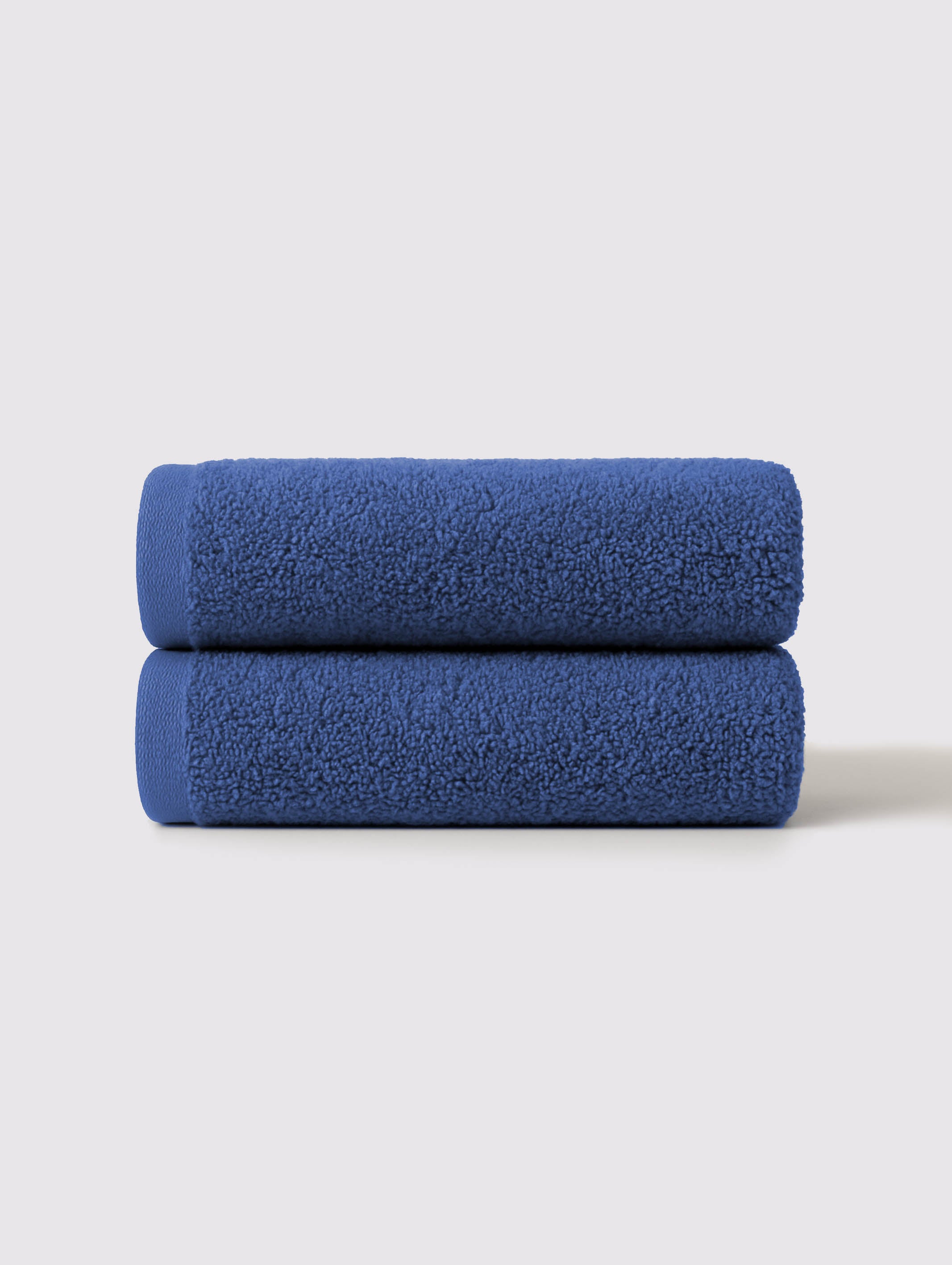 Blue ring-spun cotton hand towels, pack of 2, 20x27 inches – main product view