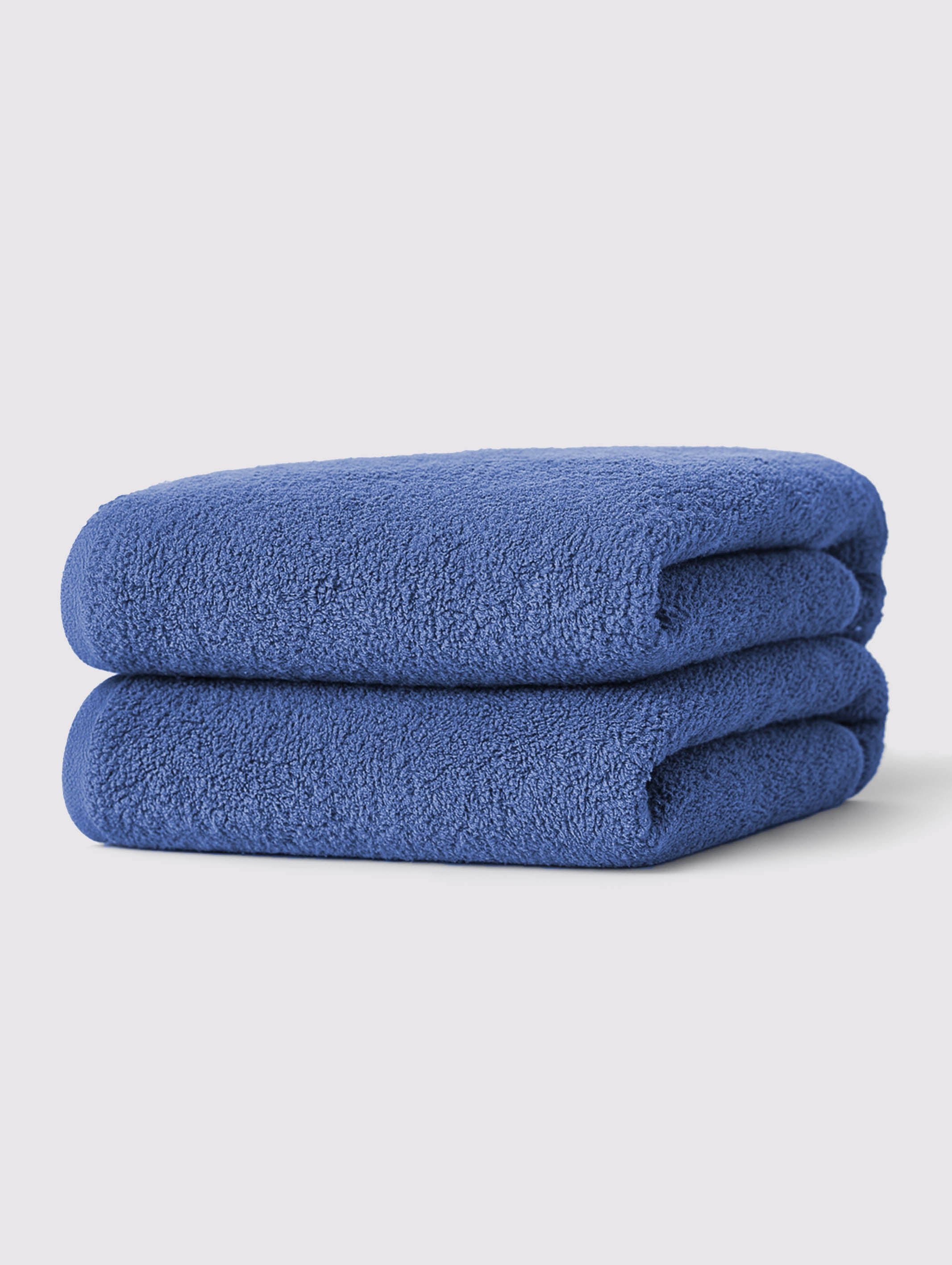 Blue ring-spun cotton hand towels, pack of 2, 20x27 inches – additional view