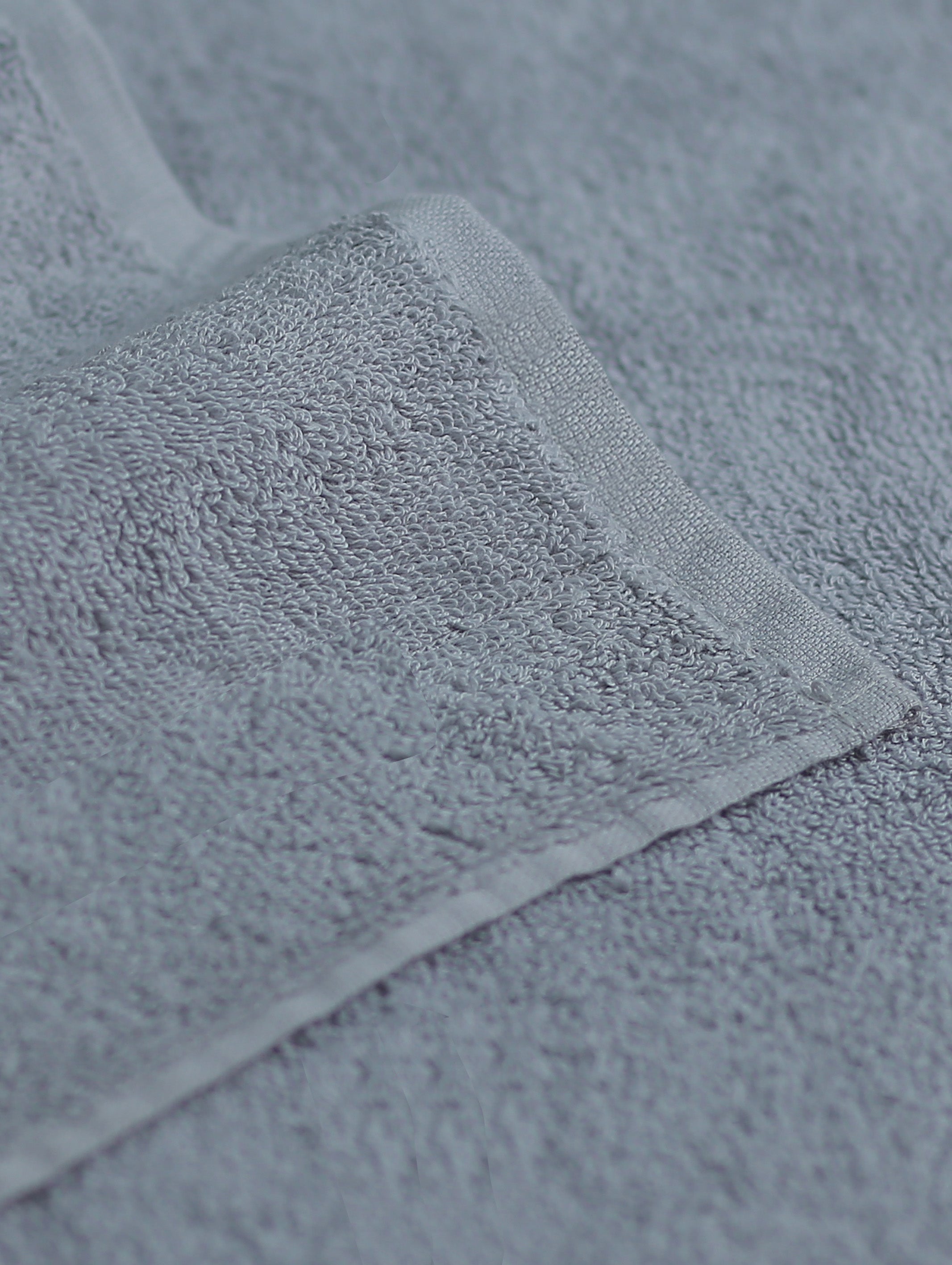 Light Grey ring-spun cotton hand towels, 20x28 inches – additional view