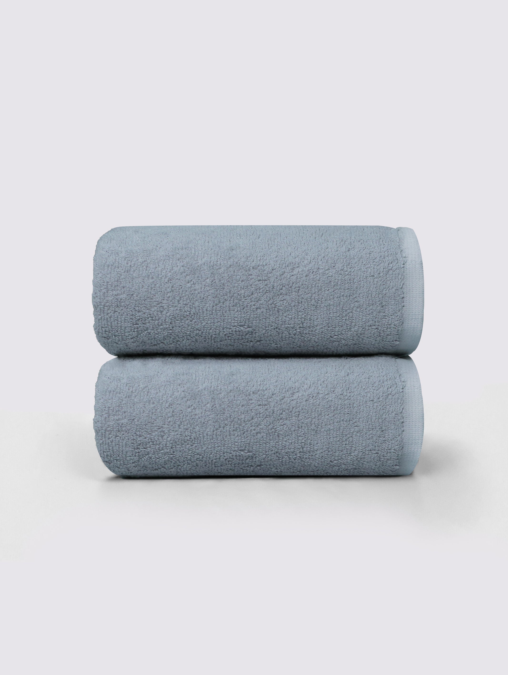 Light Grey ring-spun cotton hand towels, pack of 2, 20x28 inches – main product view