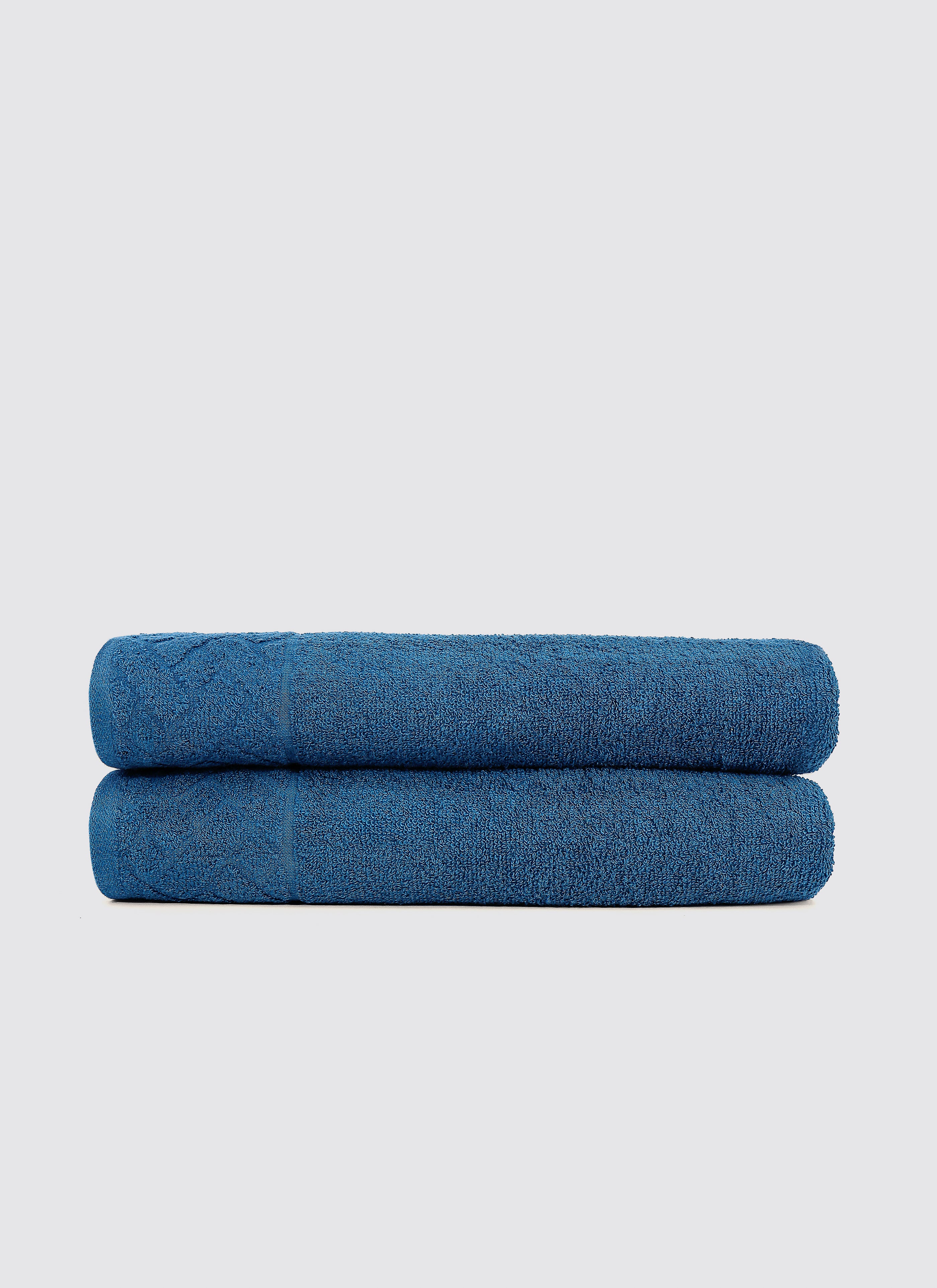 Midnight Blue ring-spun cotton hand towels, pack of 2, 20x39 inches – additional view