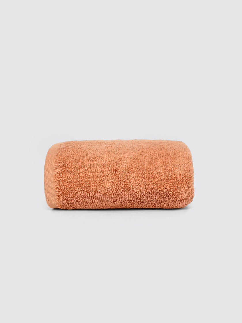 Orange ring-spun cotton hand towels, pack of 1, 20x28 inches – additional view