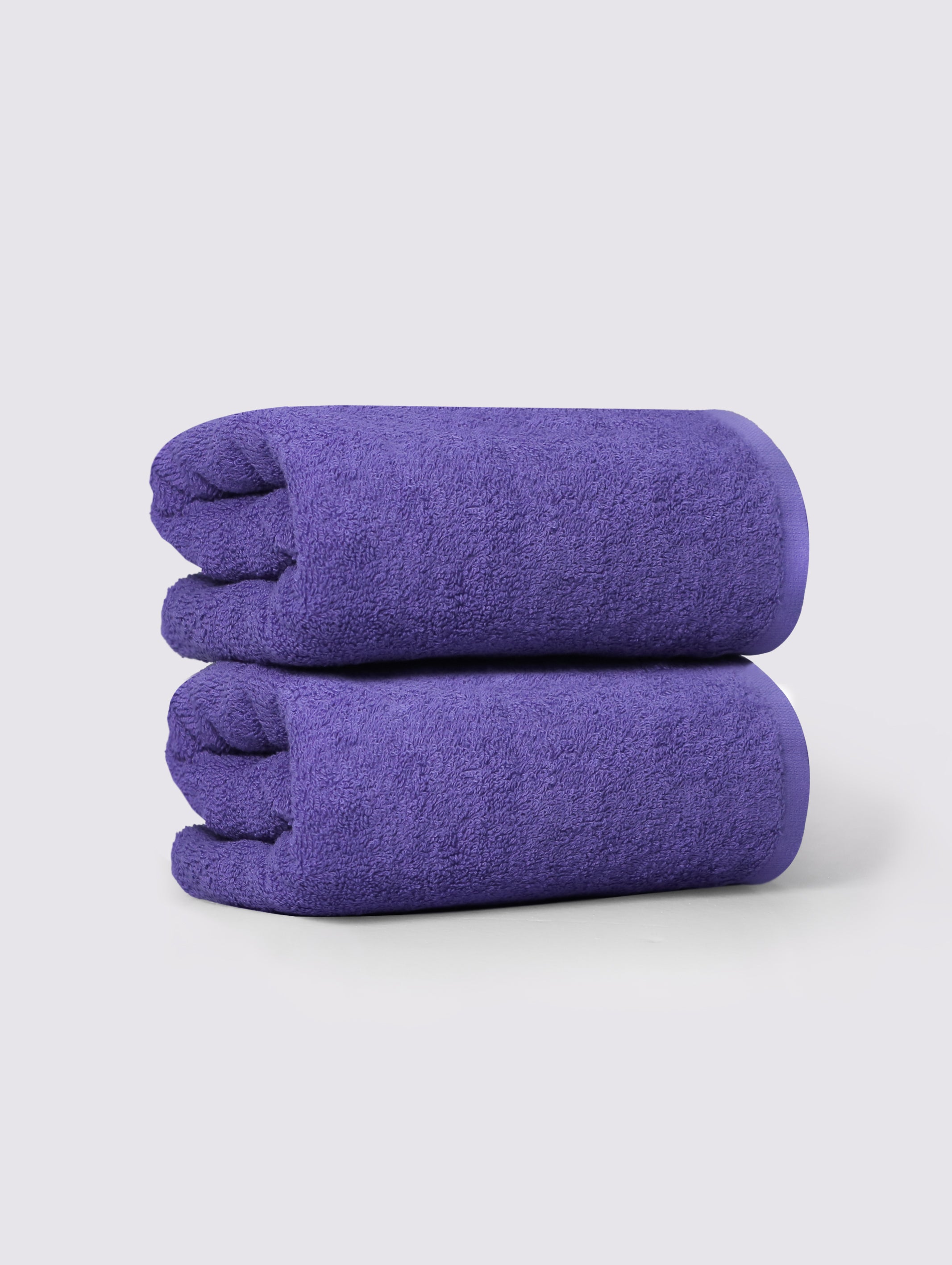 Purple ring-spun cotton hand towels, pack of 2, 20x28 inches – additional view