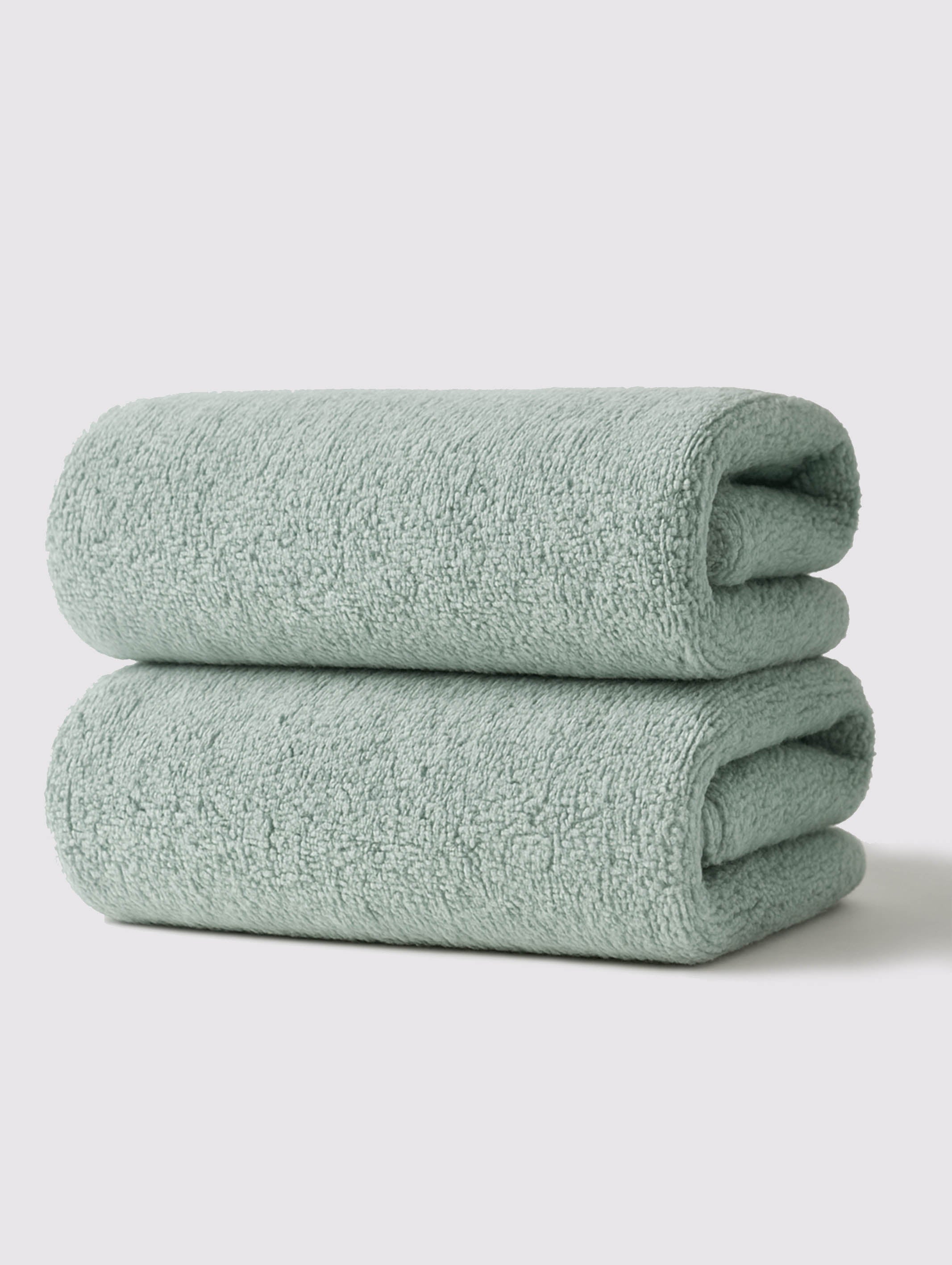 Sage Green ring-spun cotton hand towels, pack of 2, 20x28 inches – additional view