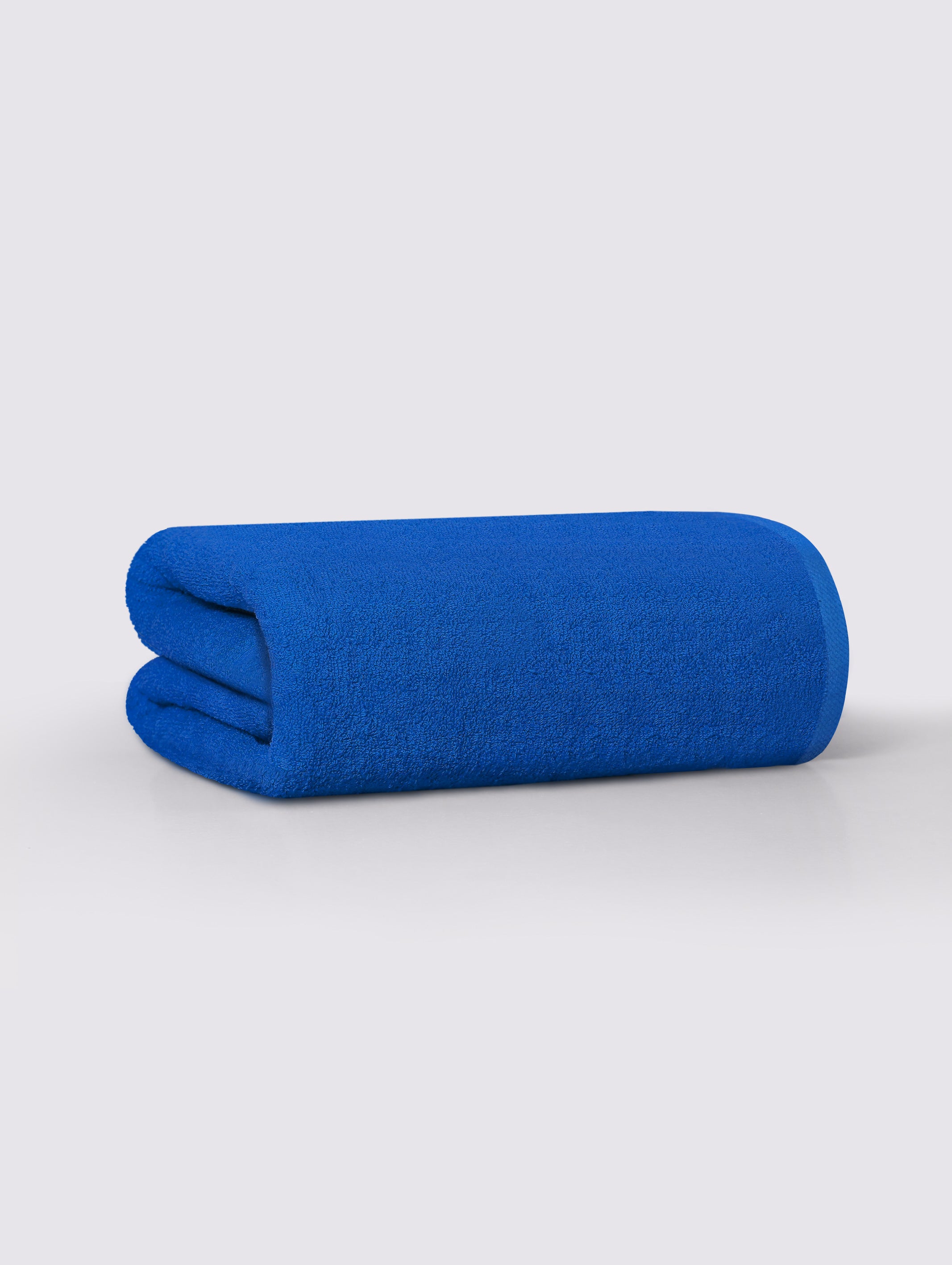 Blue ring-spun cotton oversized bath sheet towel, pack of 1, 31x79 inches – main product view