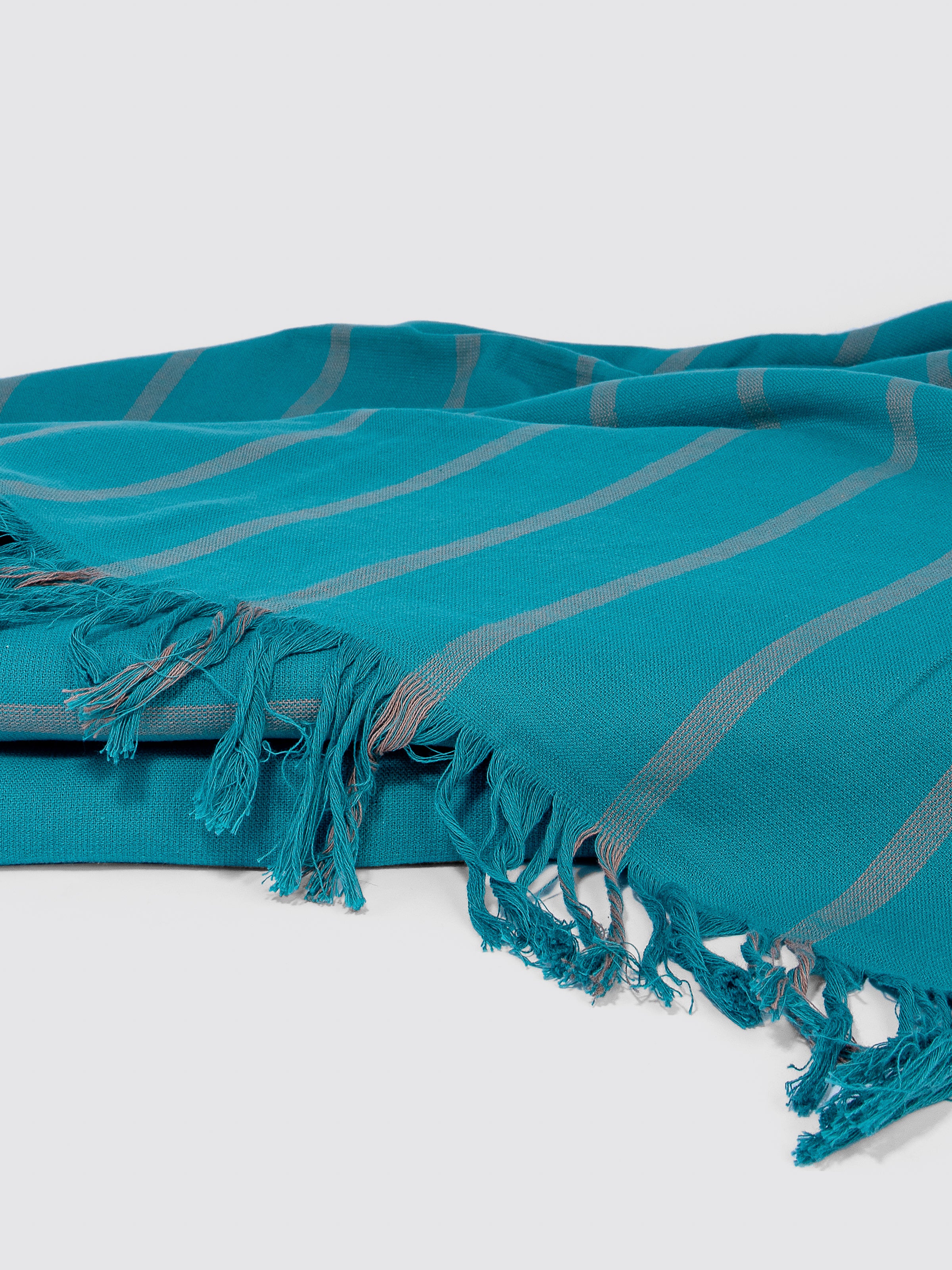 Teal ring-spun cotton peshtemal bath sheet, pack of 1, 31x79 inches – additional view