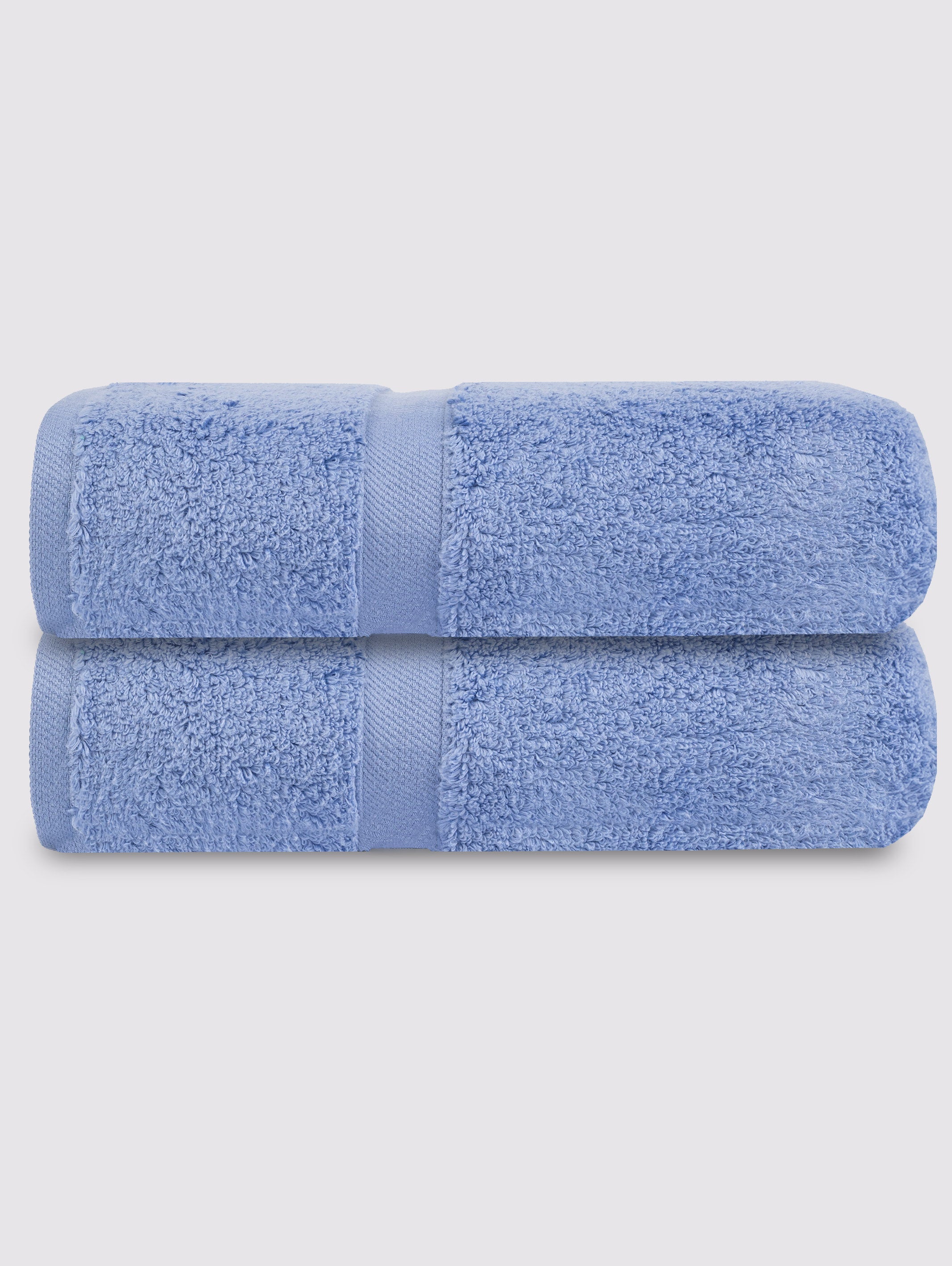 Deep Blue zero-twist cotton bath towel, pack of 2, 28x52 inches – main product view