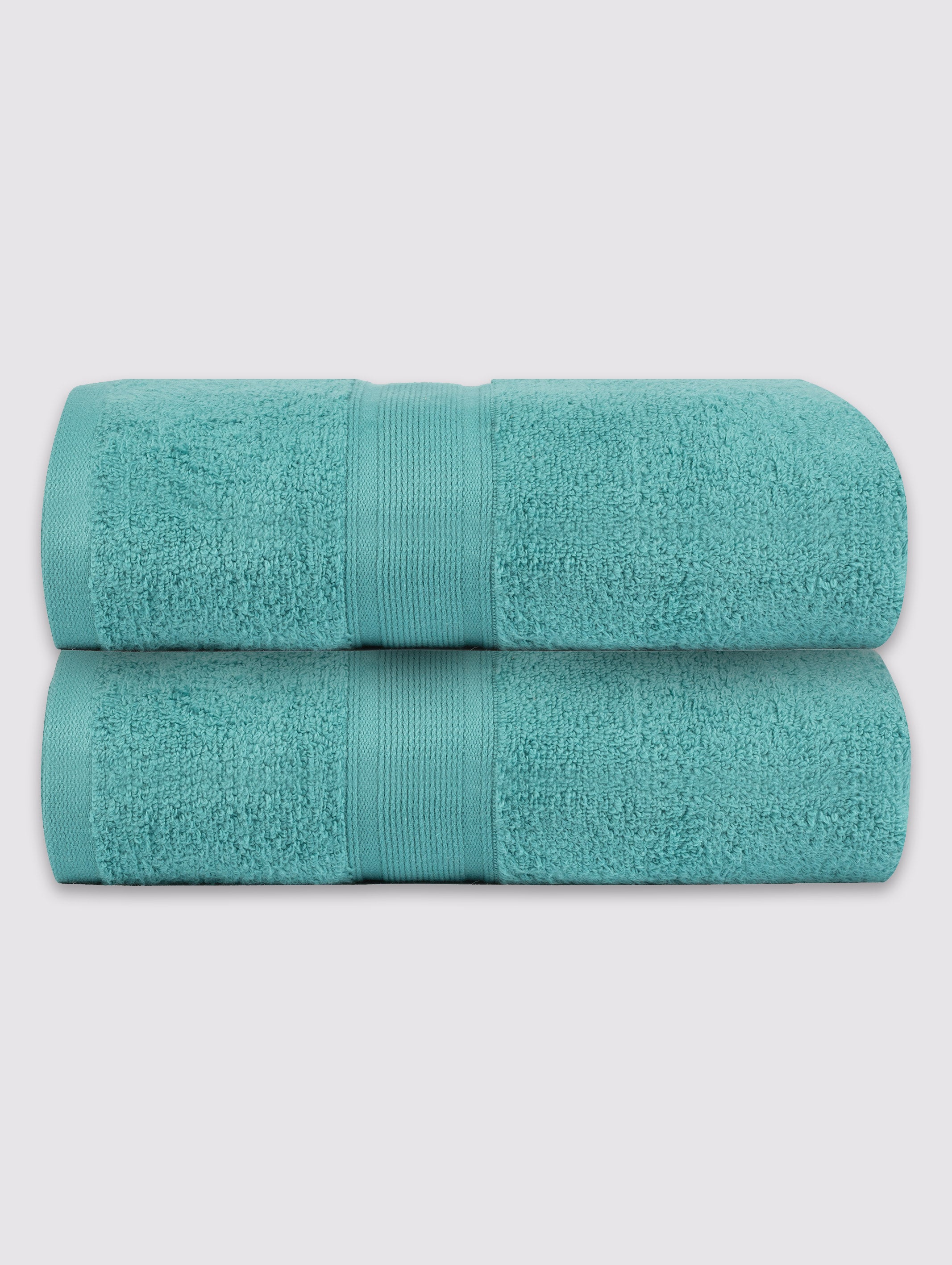 Sea Green zero-twist cotton bath towel, pack of 2, 28x52 inches – main product view