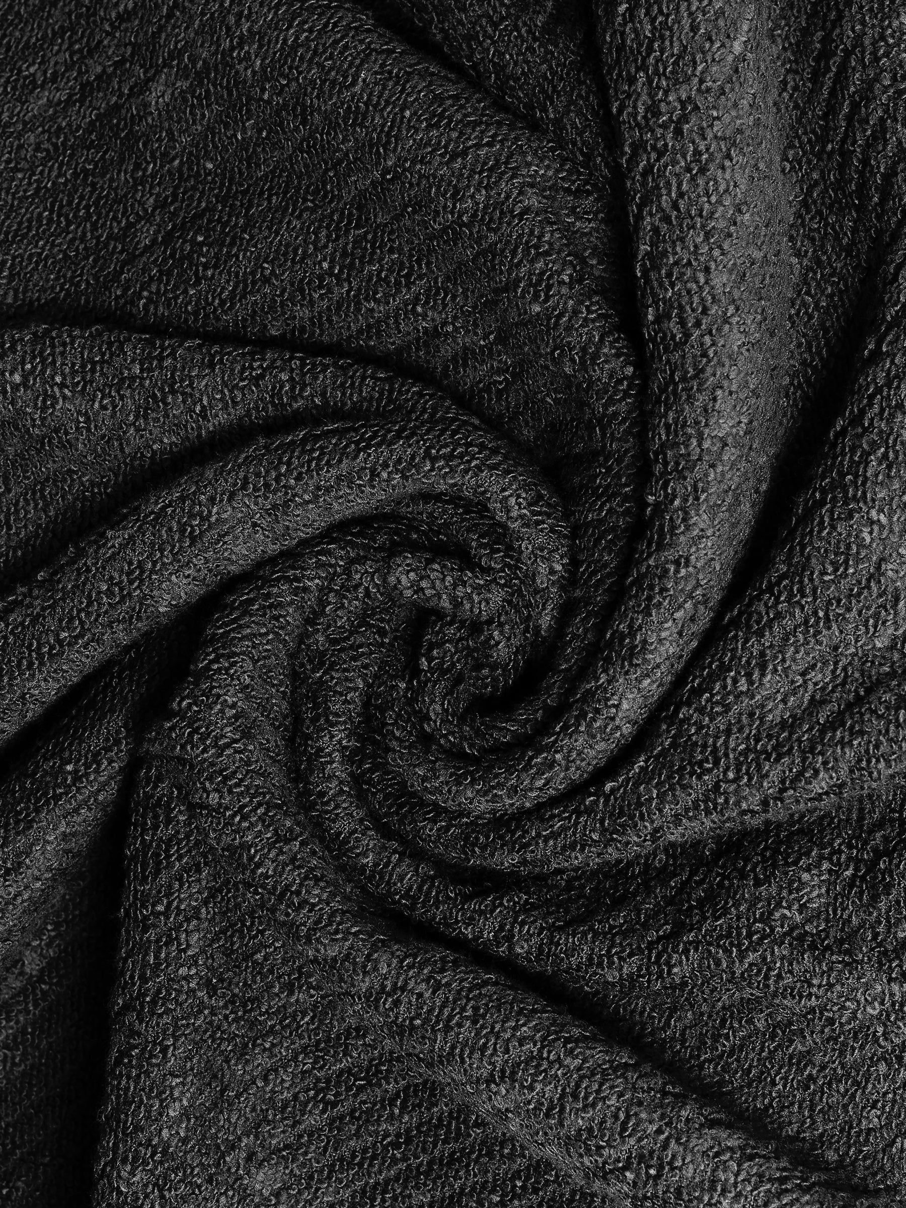 Black zero-twist cotton oversized bath sheet towel, 30x62 inches – additional view