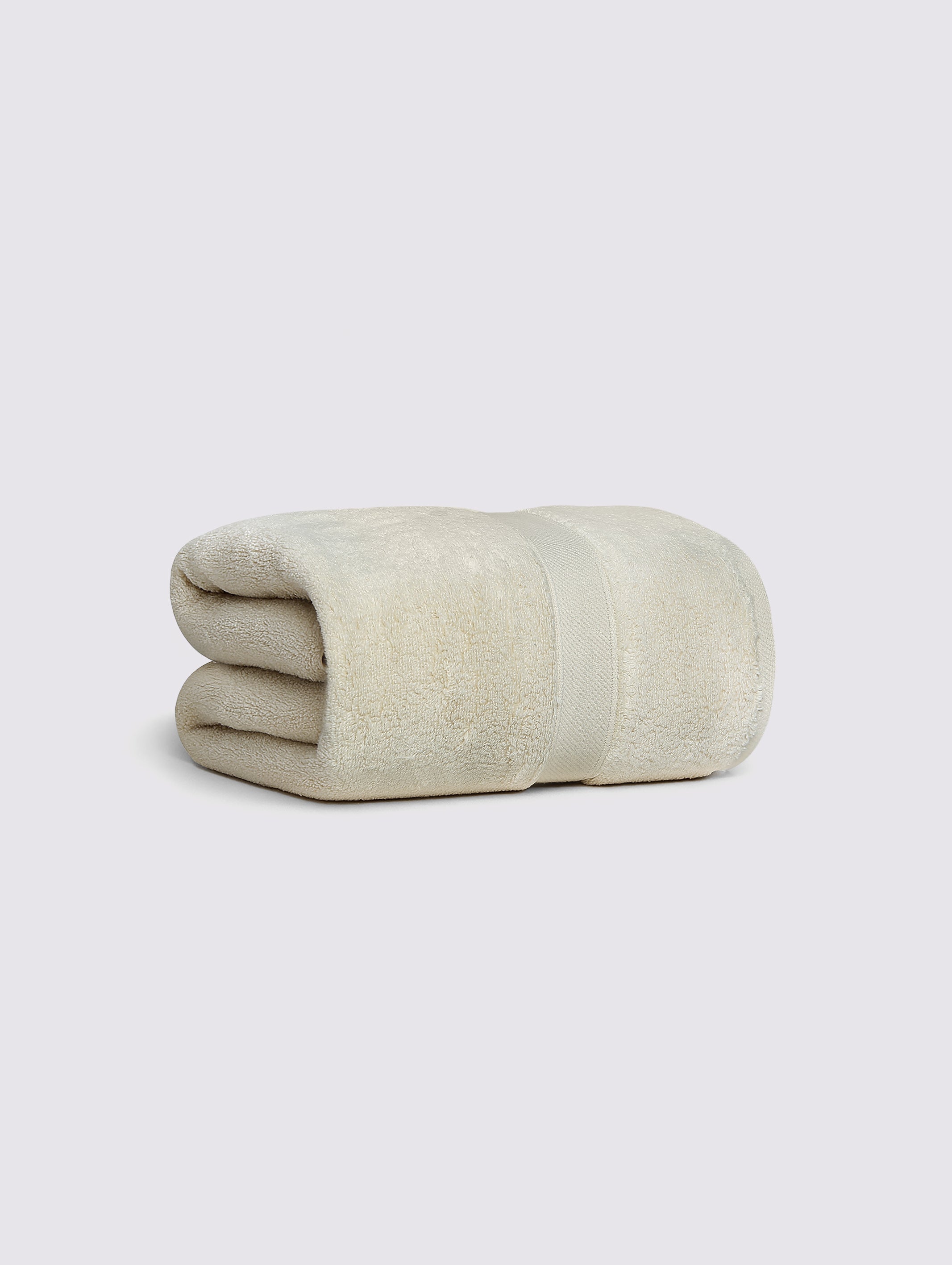 Cream zero-twist cotton oversized bath sheet towel, pack of 1, 39x71 inches – additional view