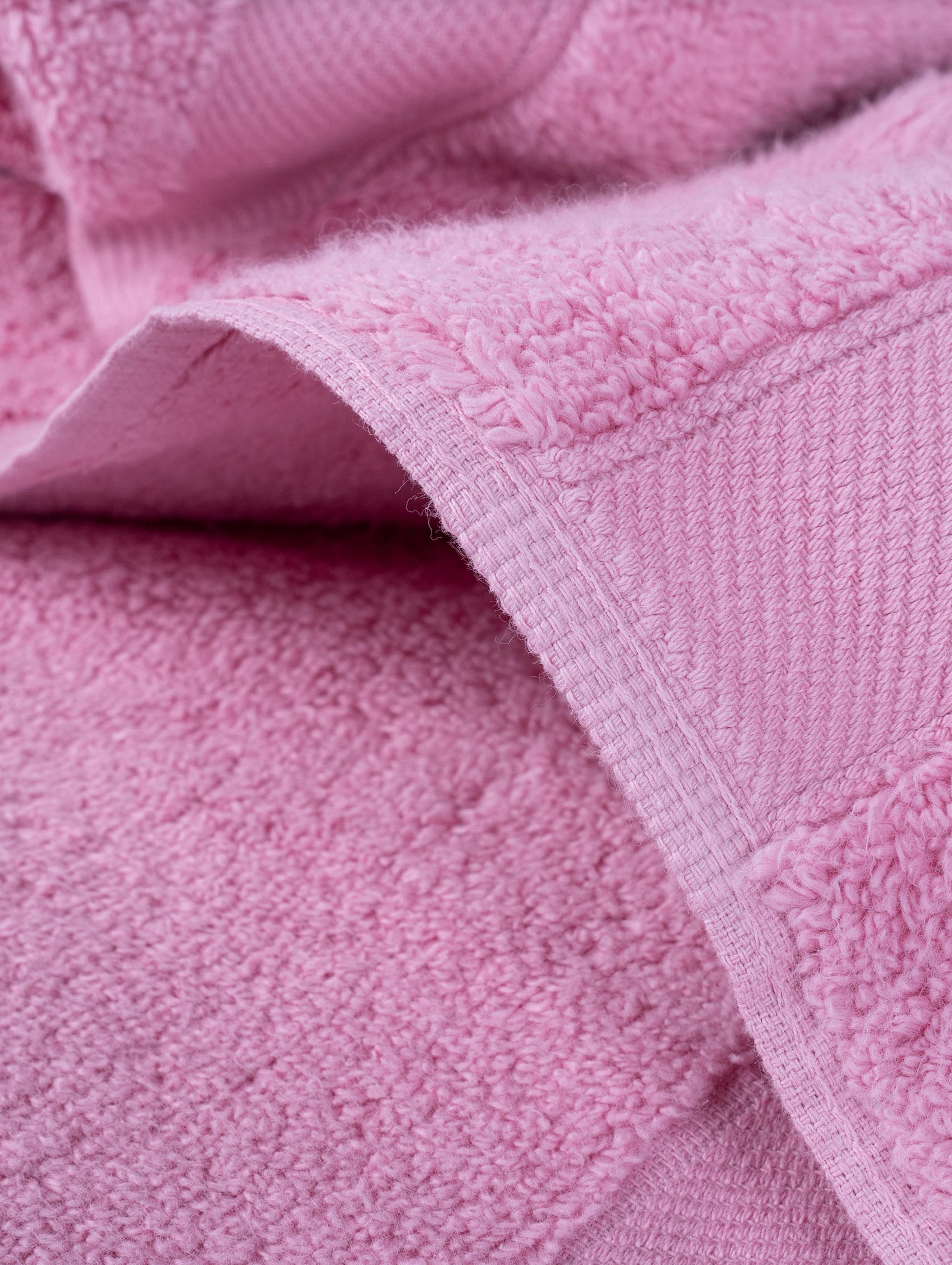 Pink zero-twist cotton oversized bath sheet towel, pack of 2, 39x71 inches – product detail view