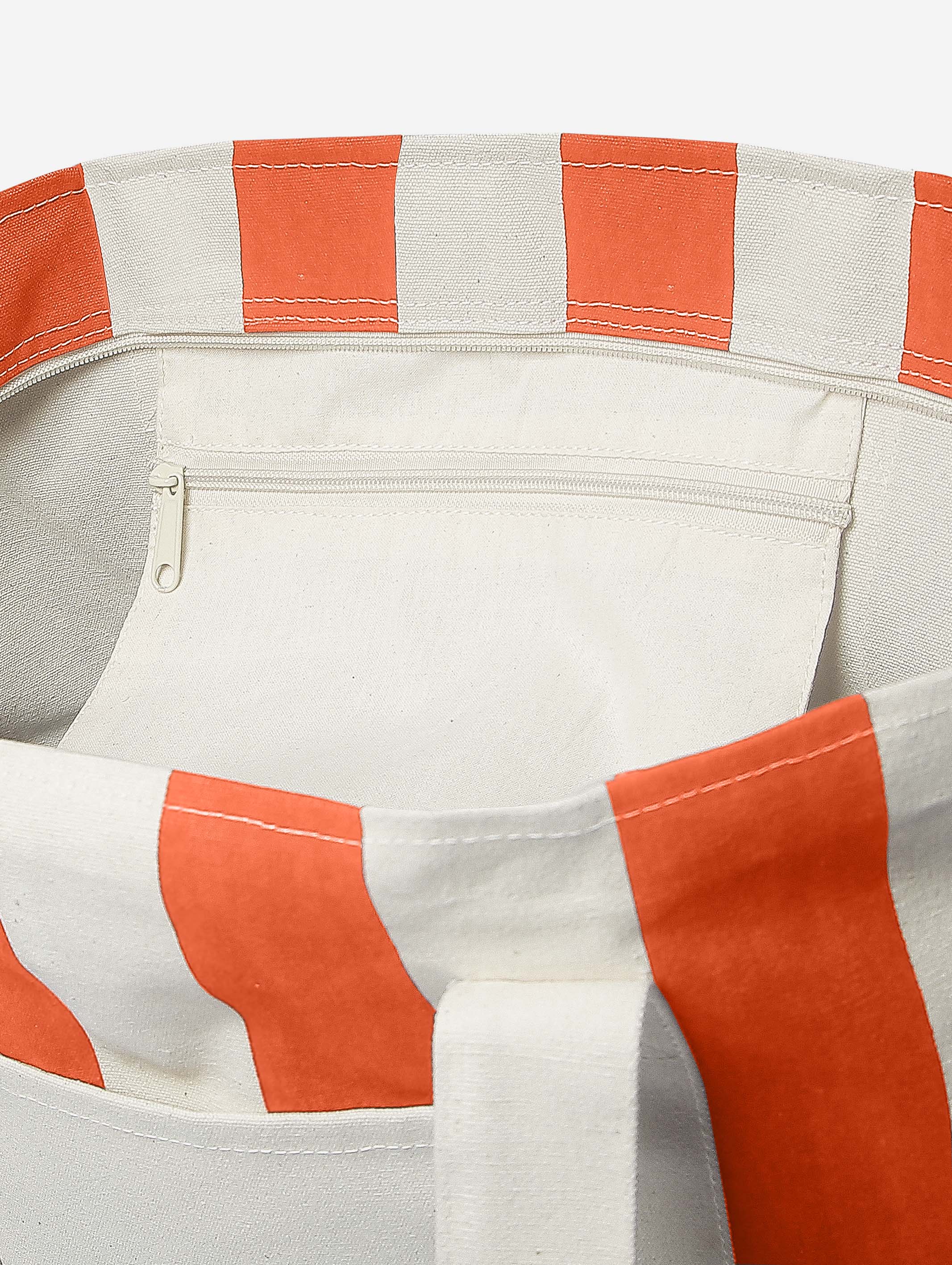 Everyday Essential Large Orange & Beige Tote Bag - EAUTB-5V2-228-1P