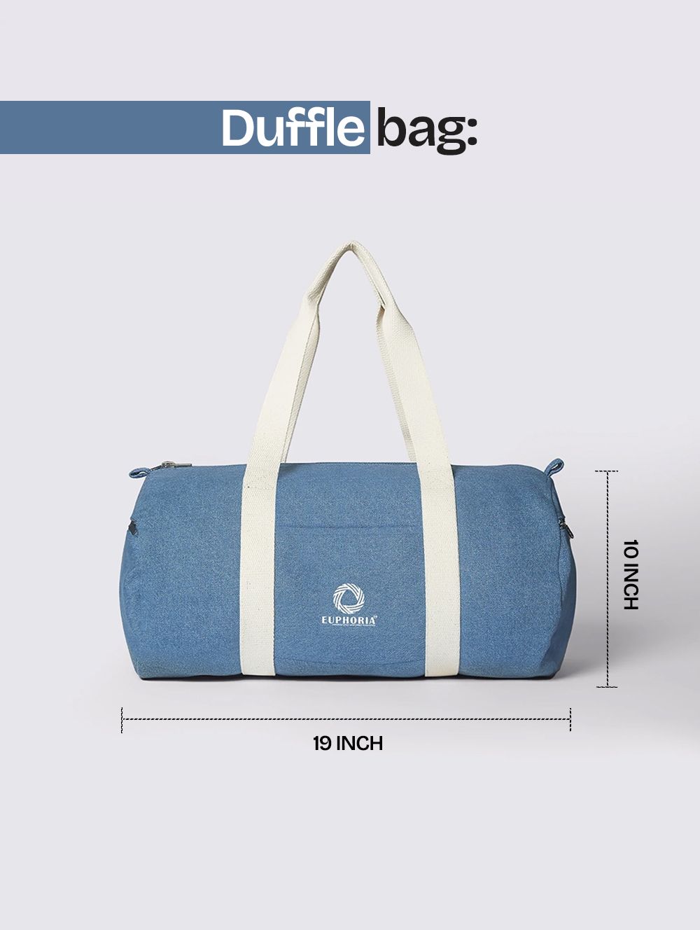 Powder Blue Duffle Bag Lightweight Gym & Travel Bag - EAUDB-5V2-226-1P