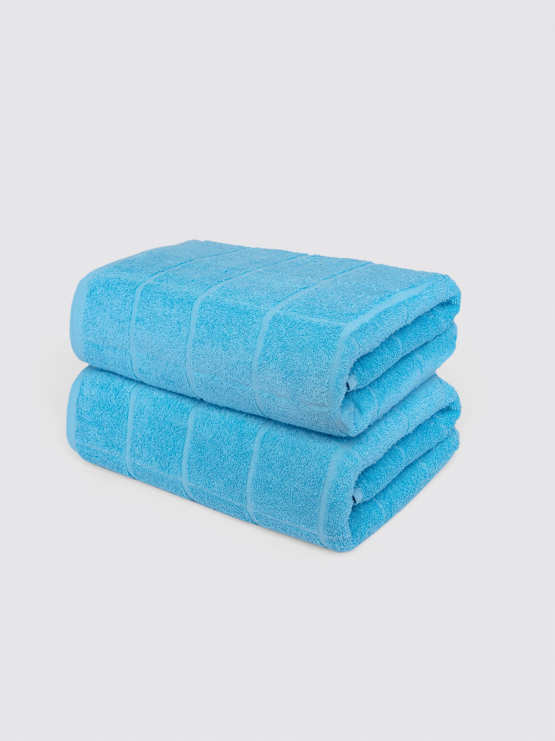Aqua Blue bath towel, pack of 2, 27x52 inches – main product view