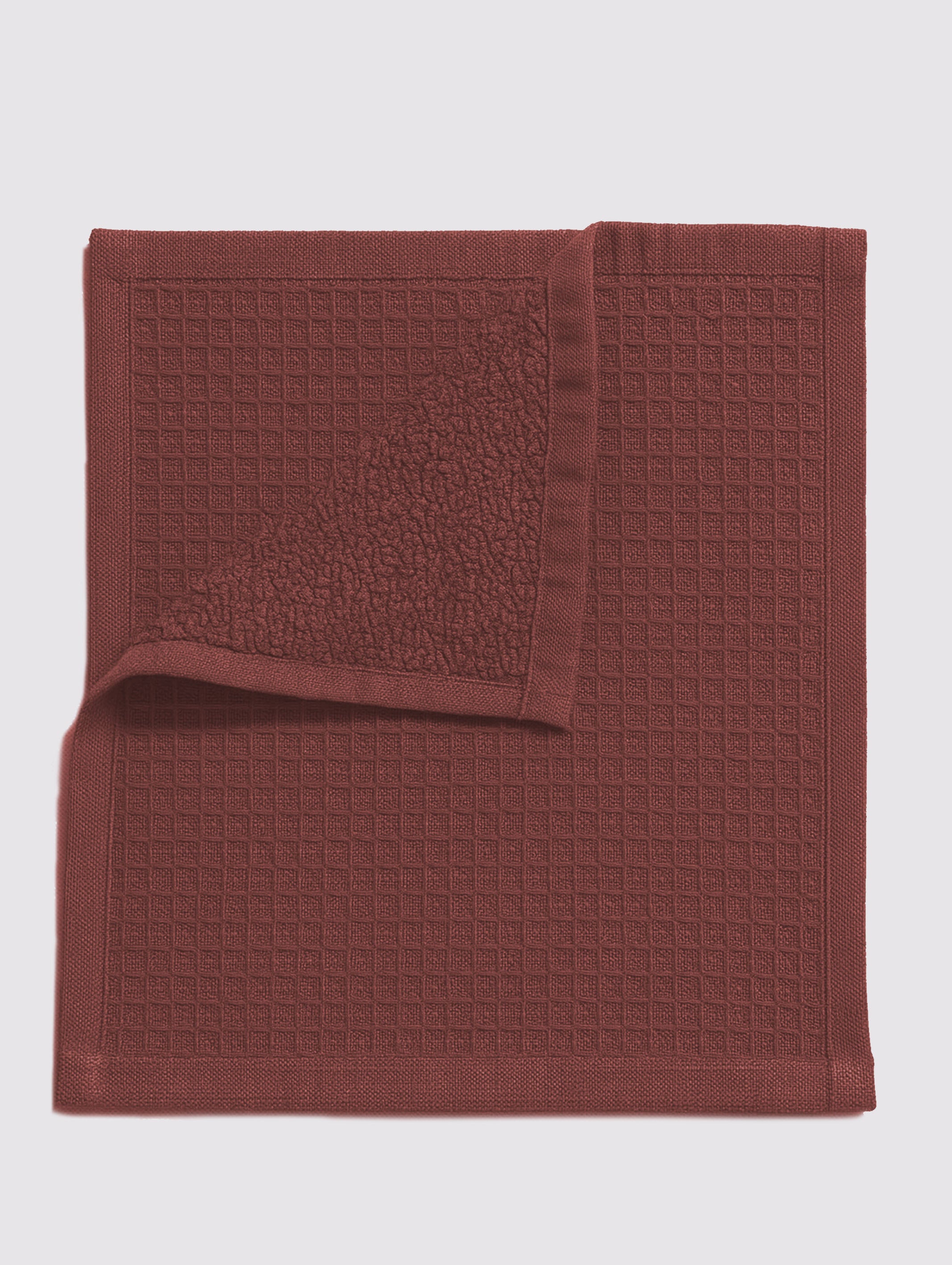 Brown combed cotton face towels and washcloths, 12x12 inches – main product view