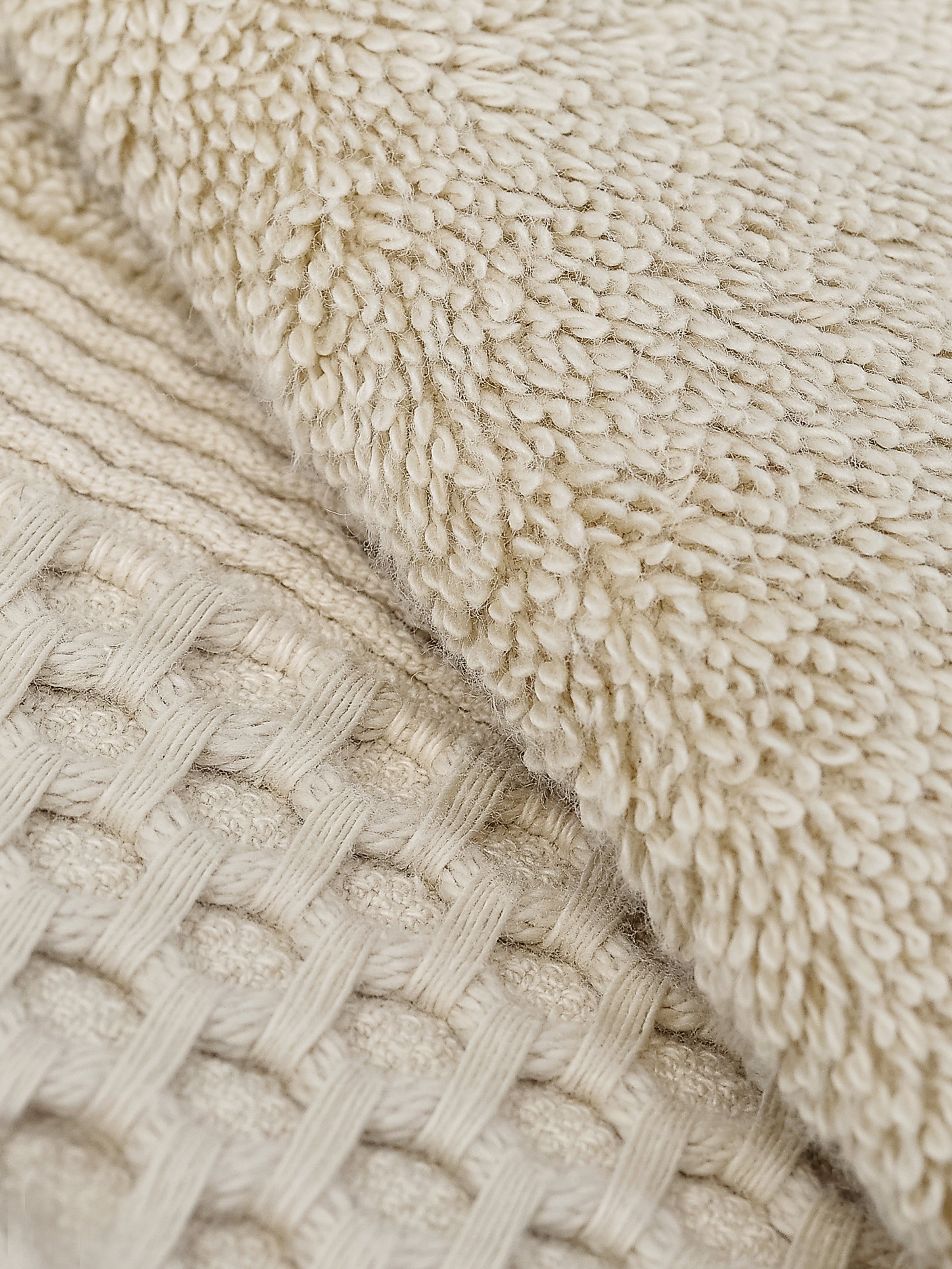 Fawn combed cotton hand towels, 20x41 inches – additional view