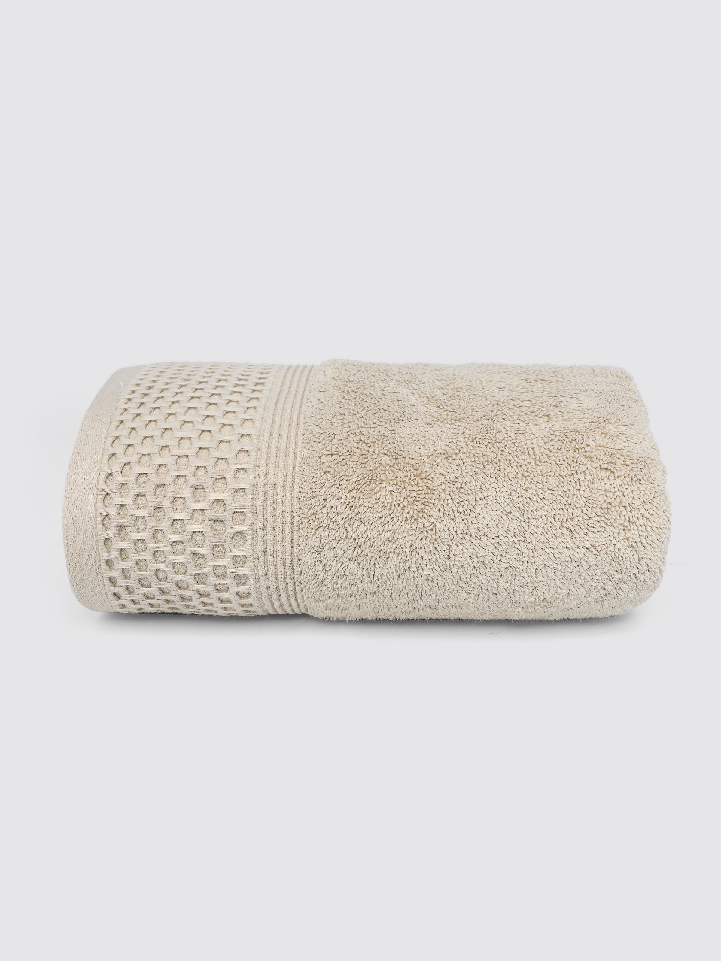 Fawn combed cotton hand towels, pack of 1, 20x41 inches – main product view