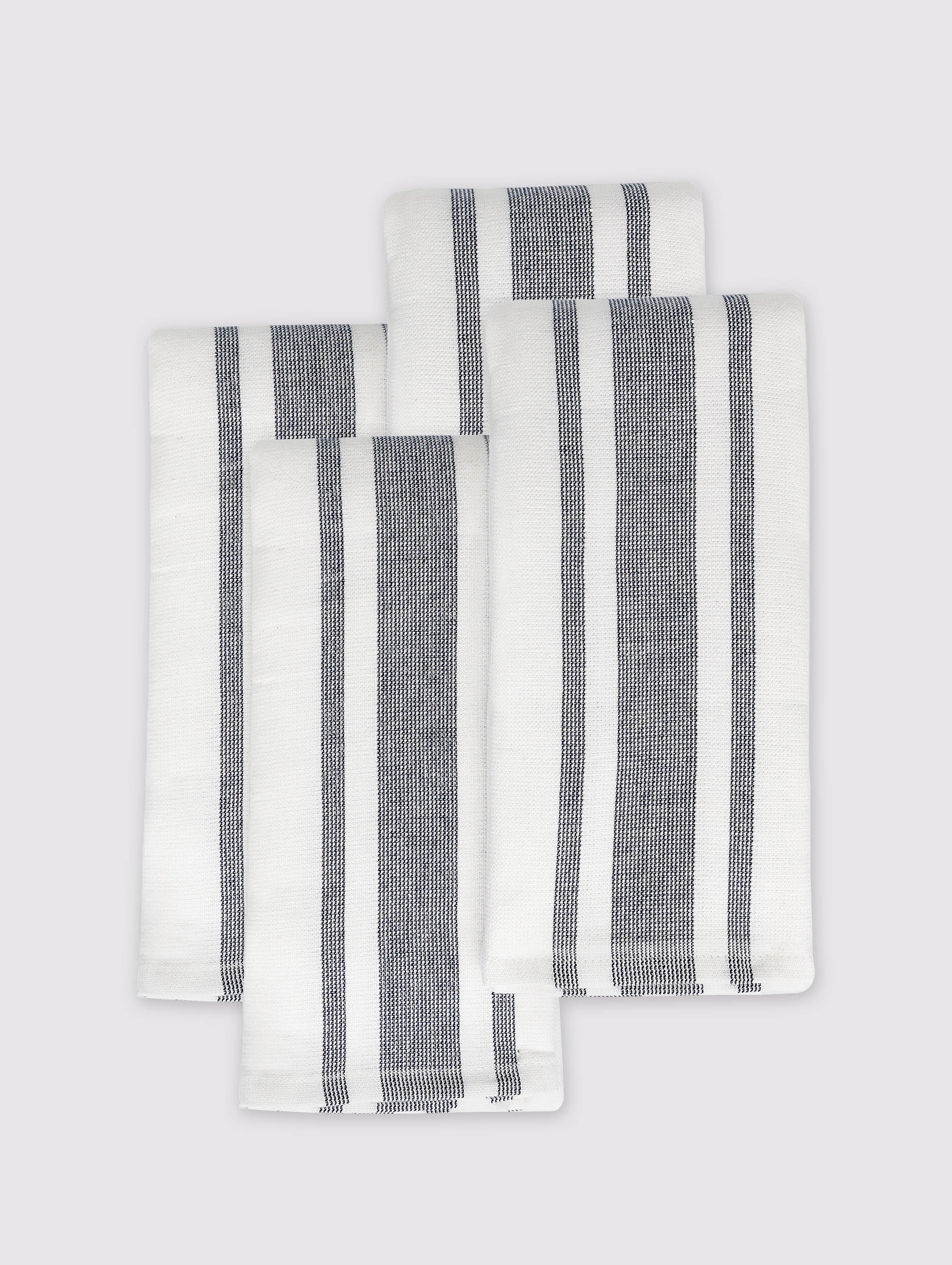 Off White & Grey combed cotton kitchen towels and tea towels, pack of 4, 16x26 inches – product detail view