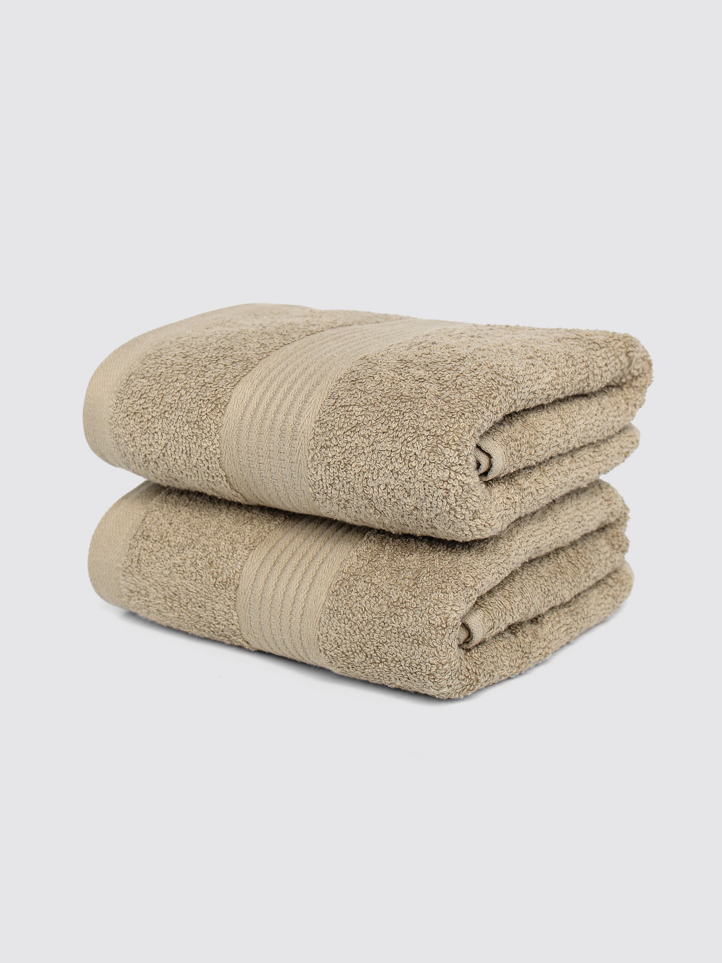 Beige hand towels, pack of 2, 20x28 inches – main product view