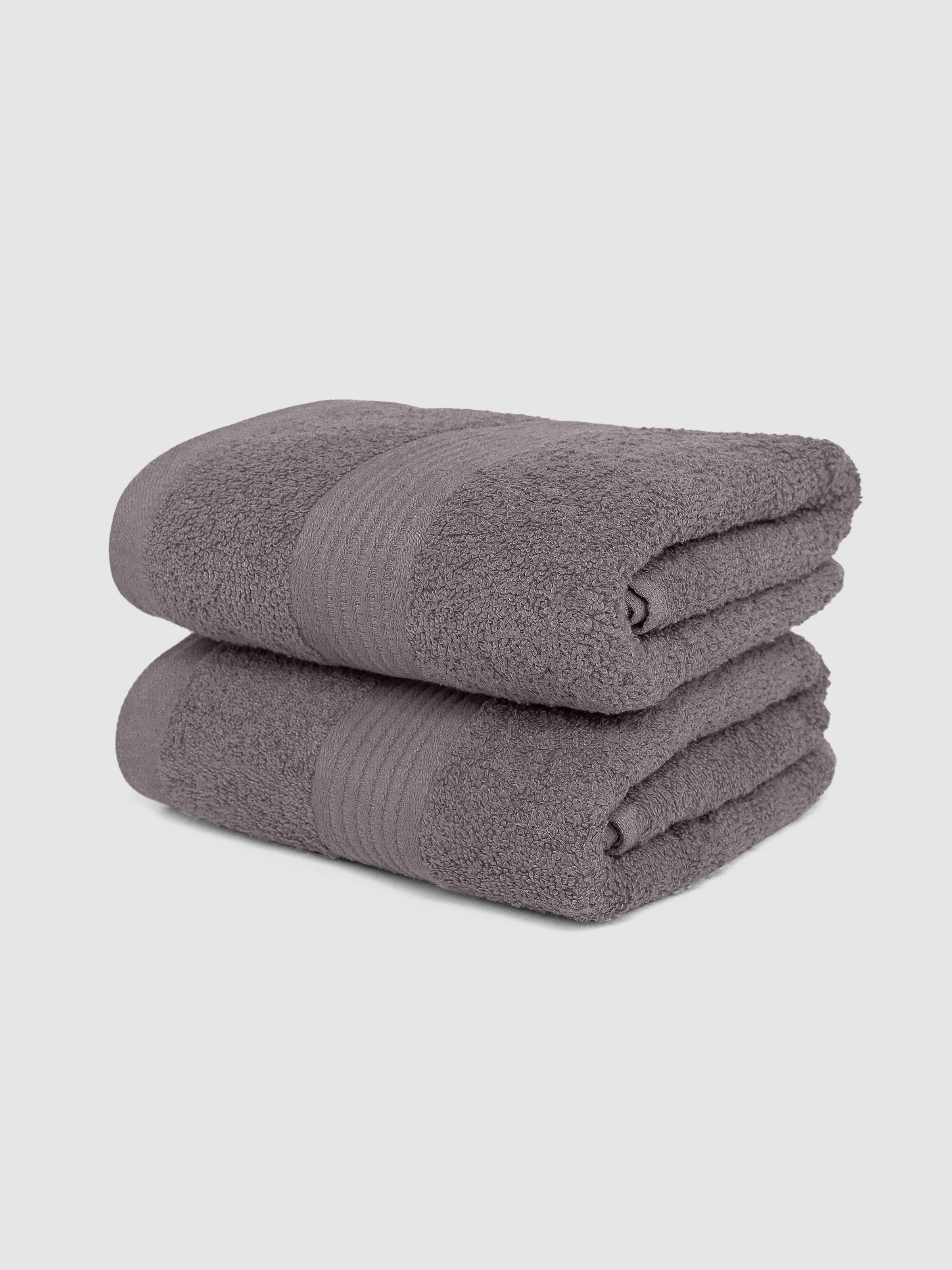 Grey hand towels, pack of 2, 20x28 inches – main product view