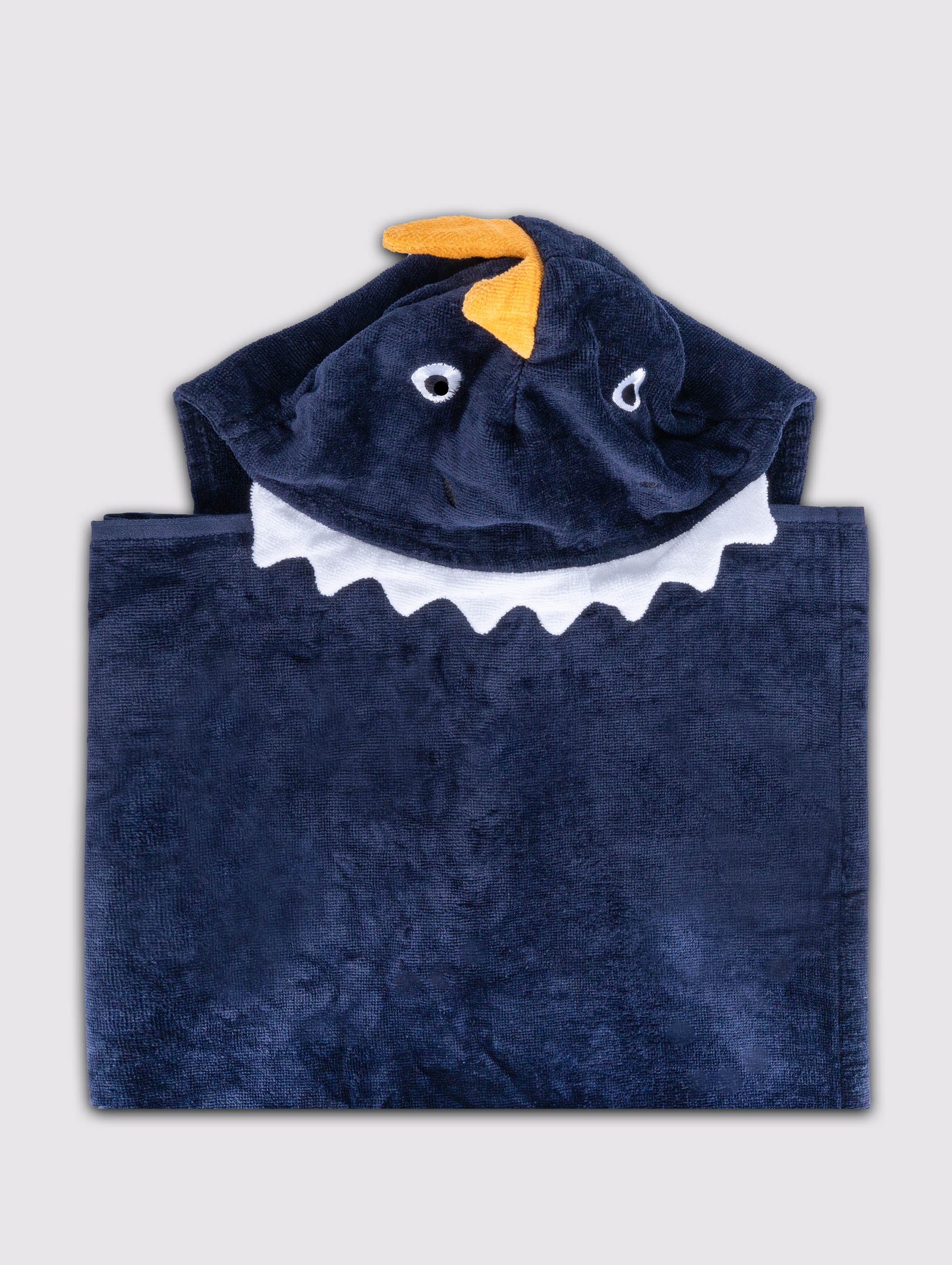 Navy Blue kids hooded towel poncho, pack of 1 – additional view