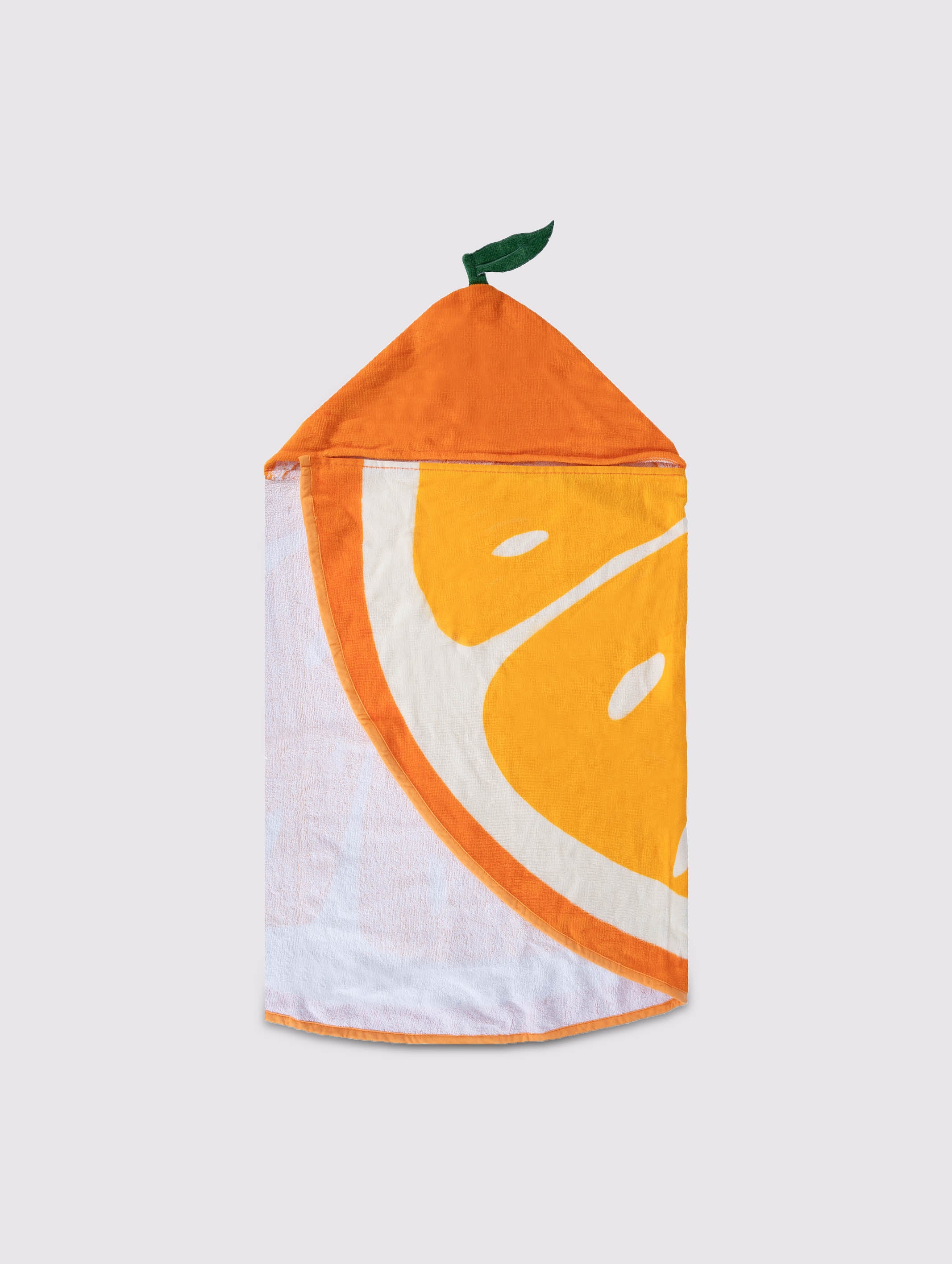 Orange kids hooded towel poncho, pack of 1 – main product view