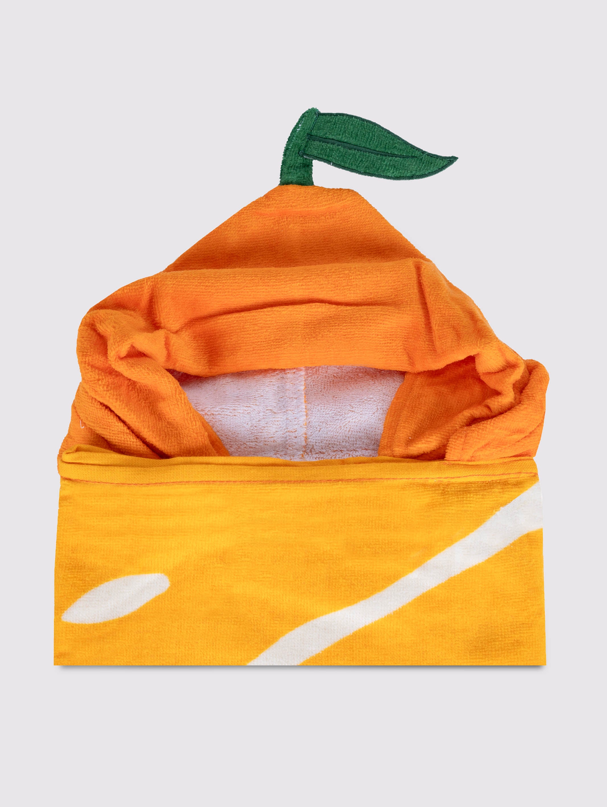 Orange kids hooded towel poncho, pack of 1 – additional view