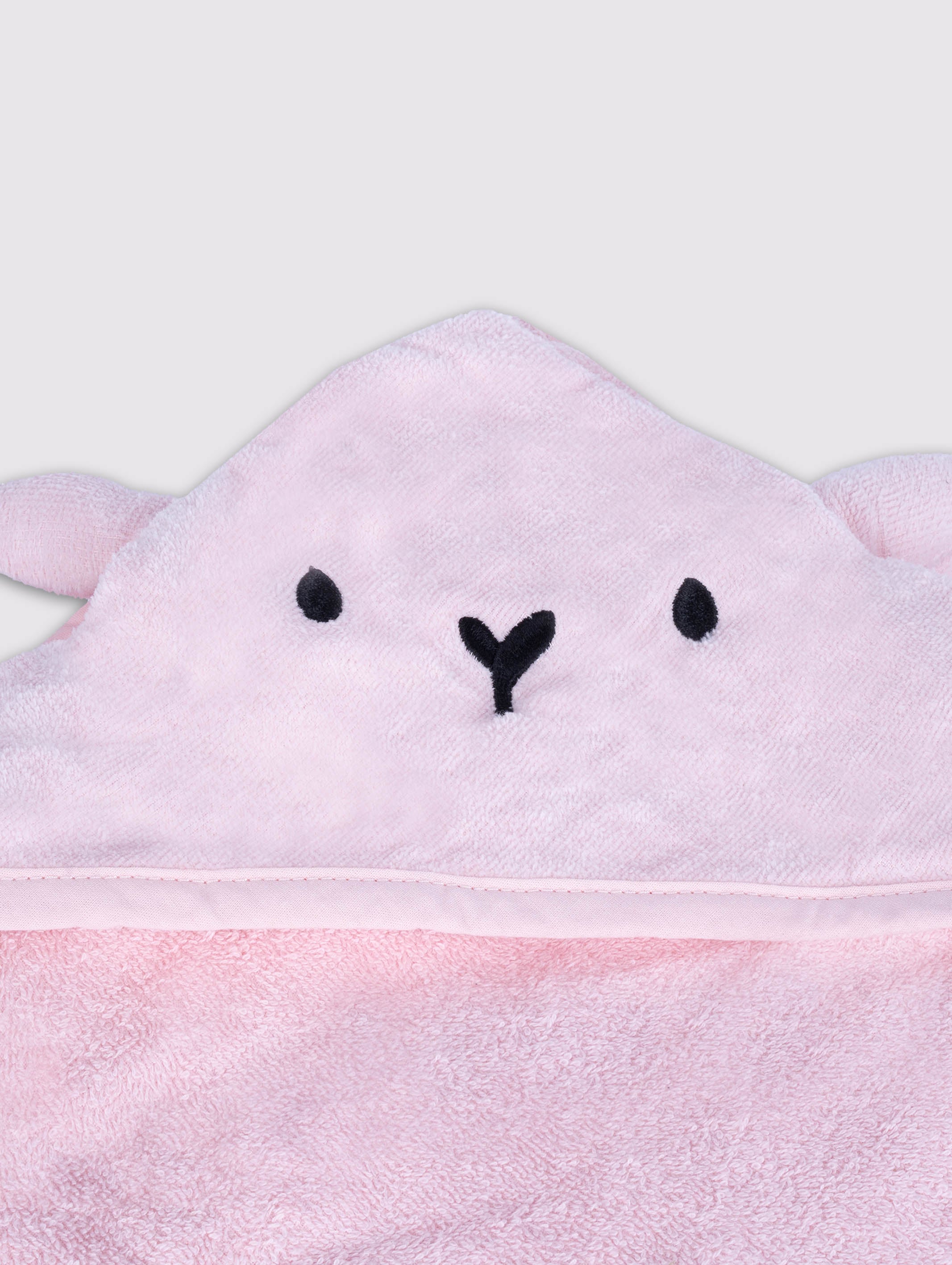 Pink kids hooded towel poncho, pack of 1 – additional view