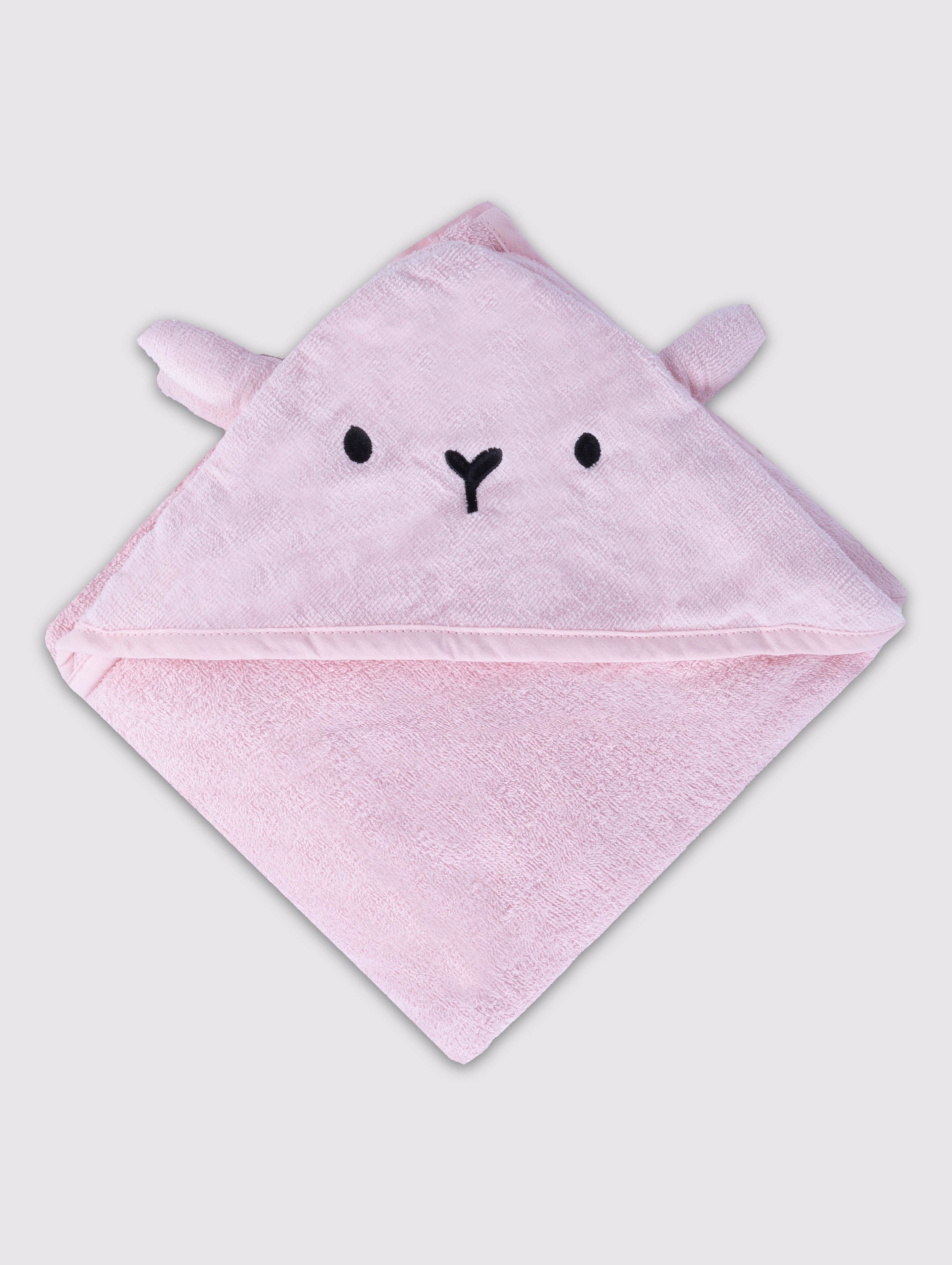Pink kids hooded towel poncho, pack of 1 – product detail view