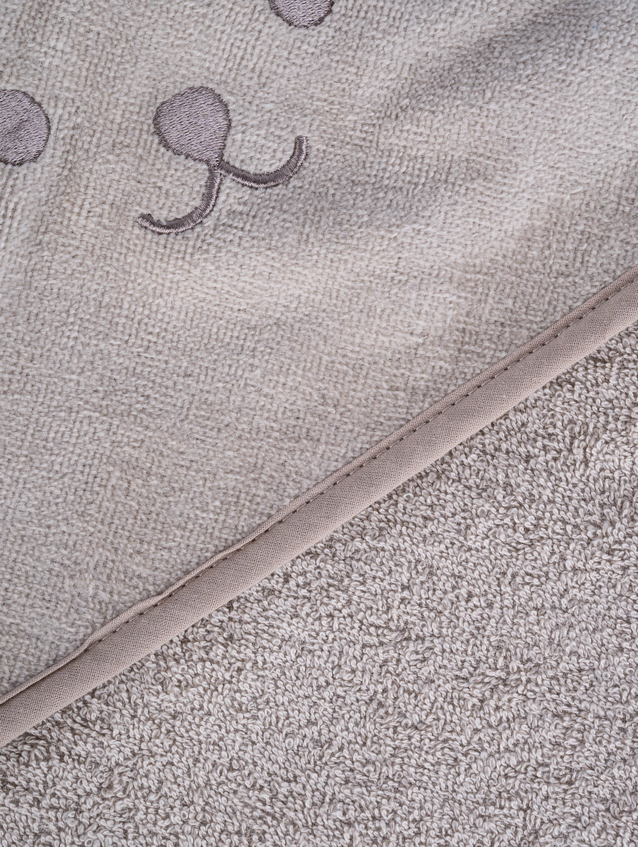 Taupe kids hooded towel poncho, pack of 1 – additional view