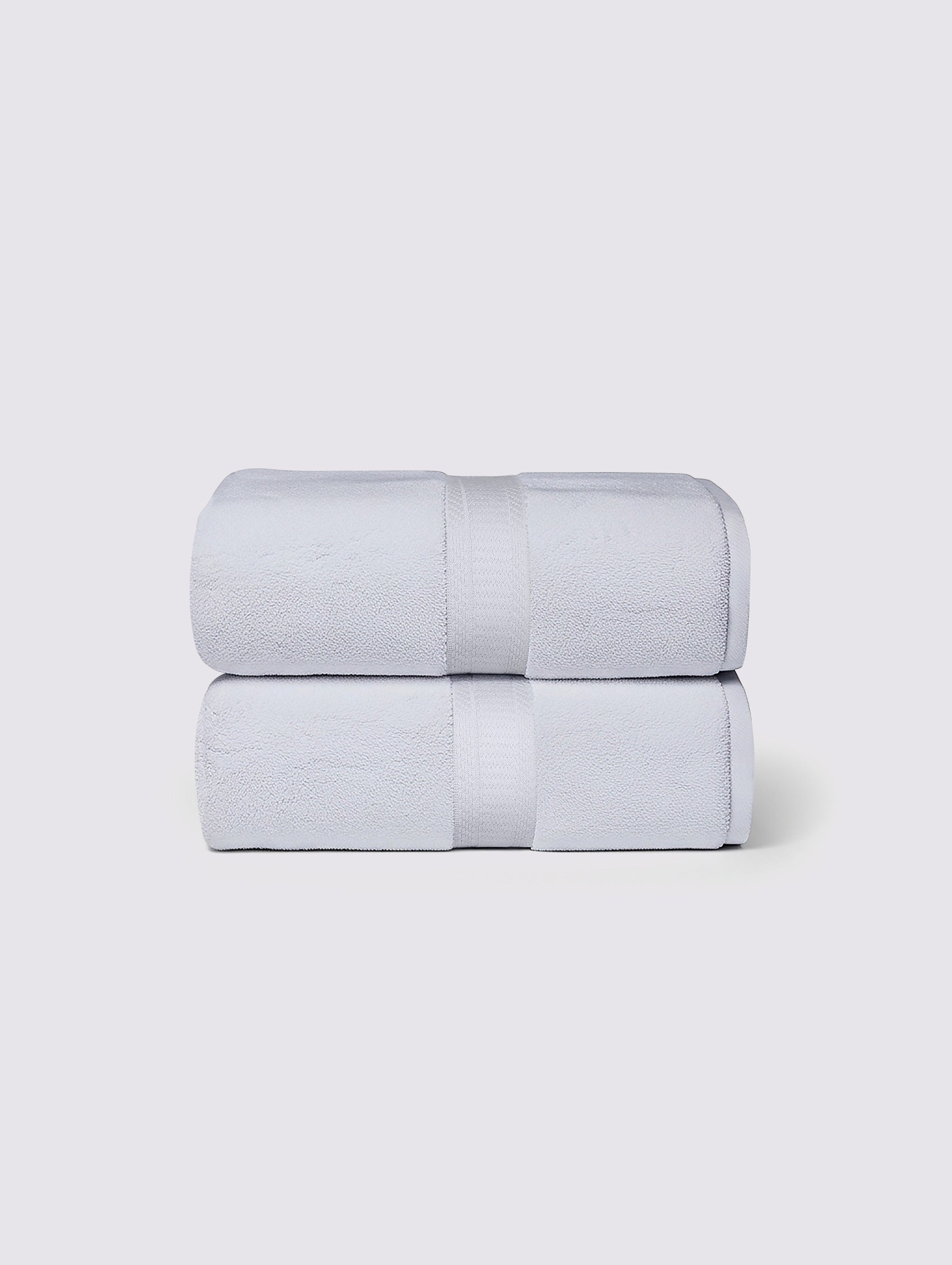 White oversized bath sheet towel, pack of 2, 30x60 inches – main product view