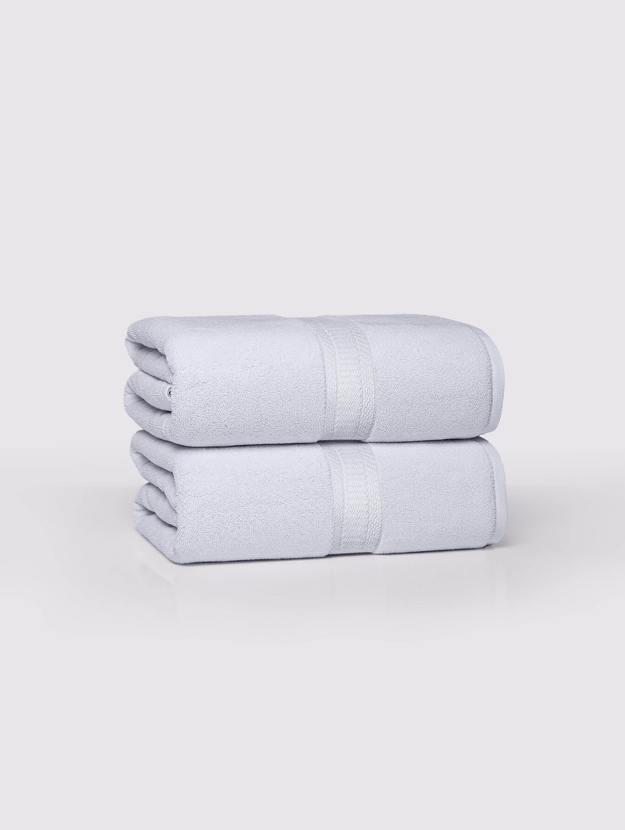 White oversized bath sheet towel, pack of 2, 30x60 inches – additional view
