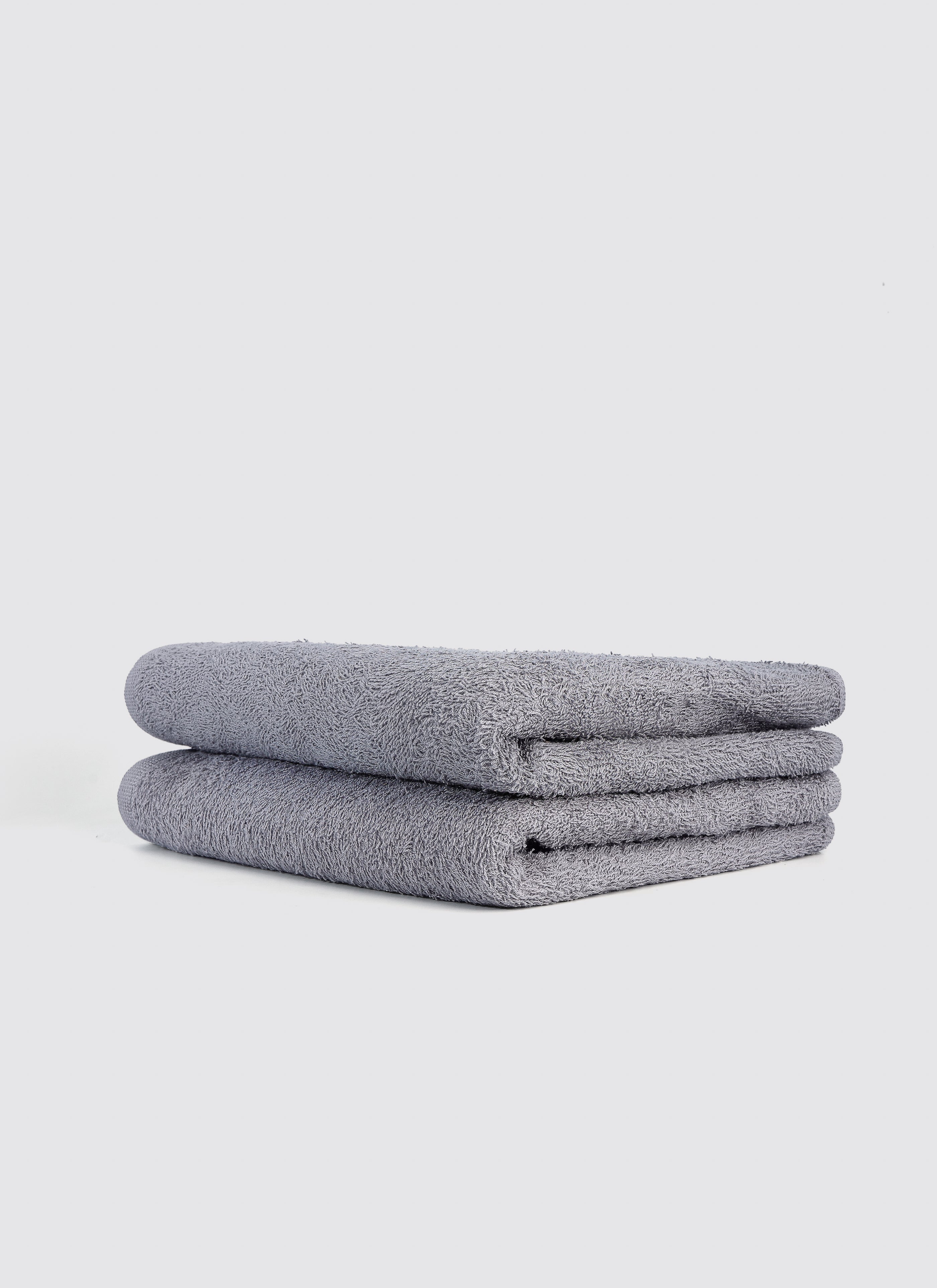 Grey quick-dry gym and sports towels, pack of 2, 20x35 Inches – main product view