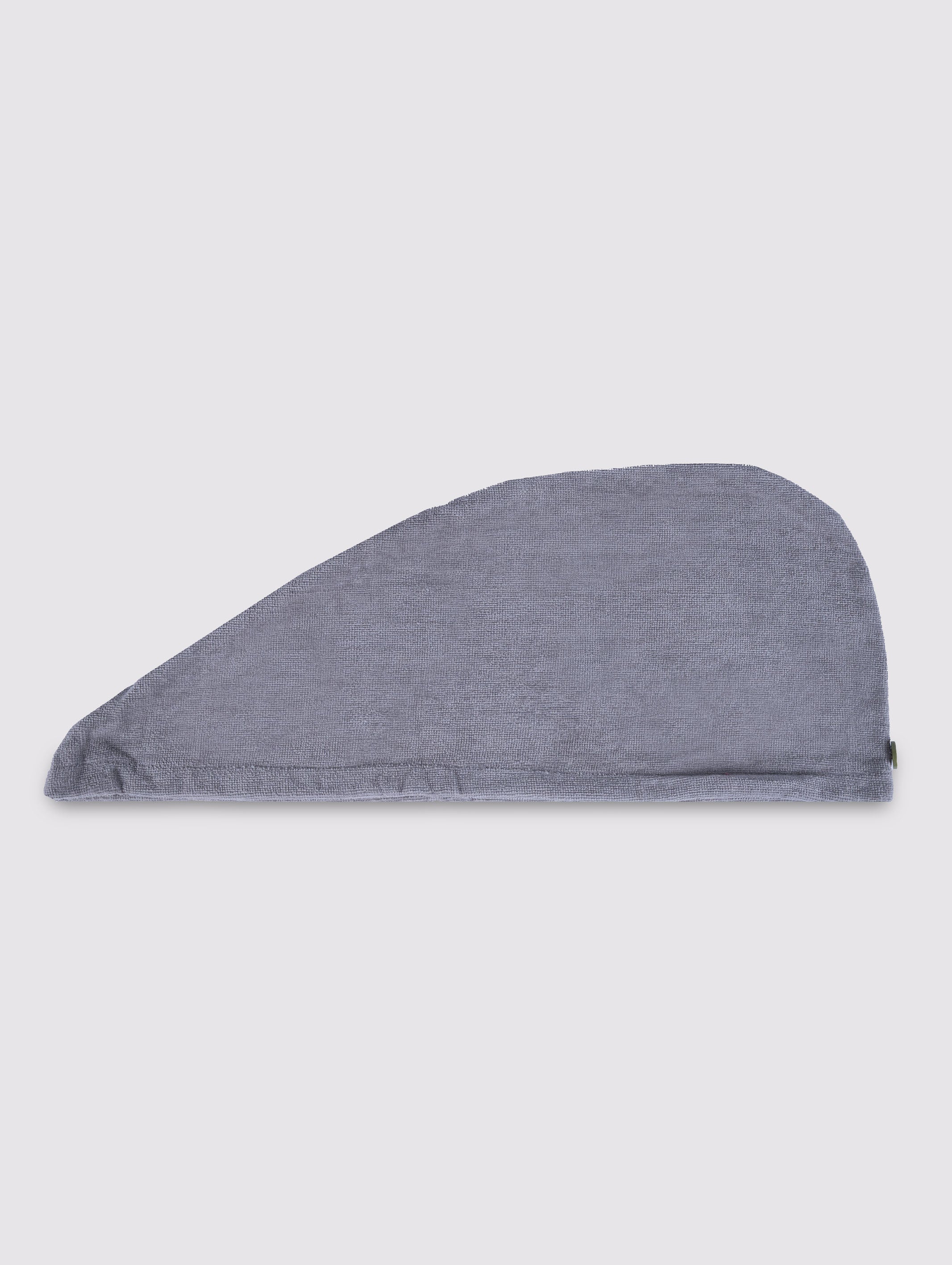 Grey quick-dry hair turban towel wrap, pack of 1 – alternate product view