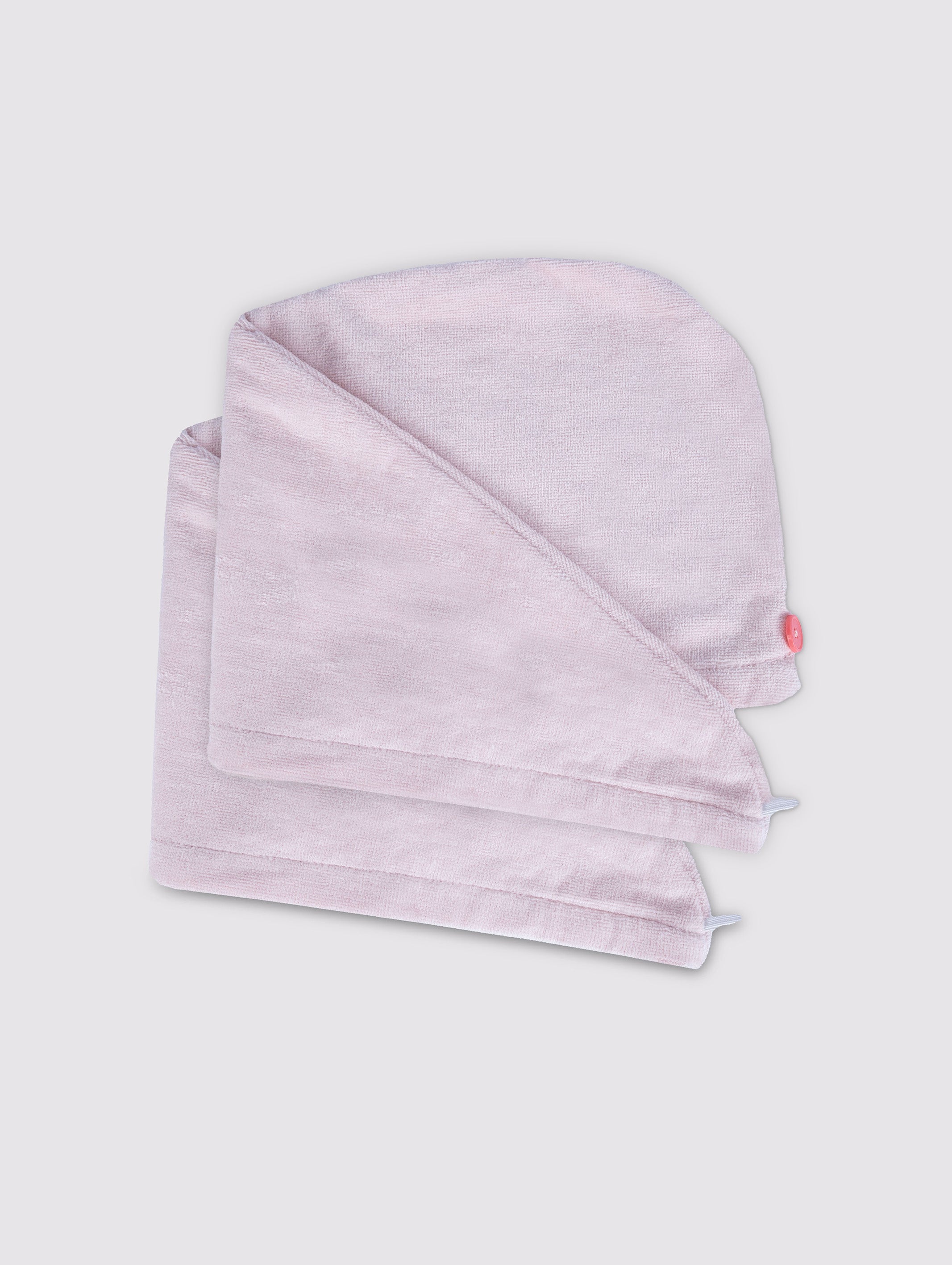 Pink quick-dry hair turban towel wrap, pack of 2 – additional view