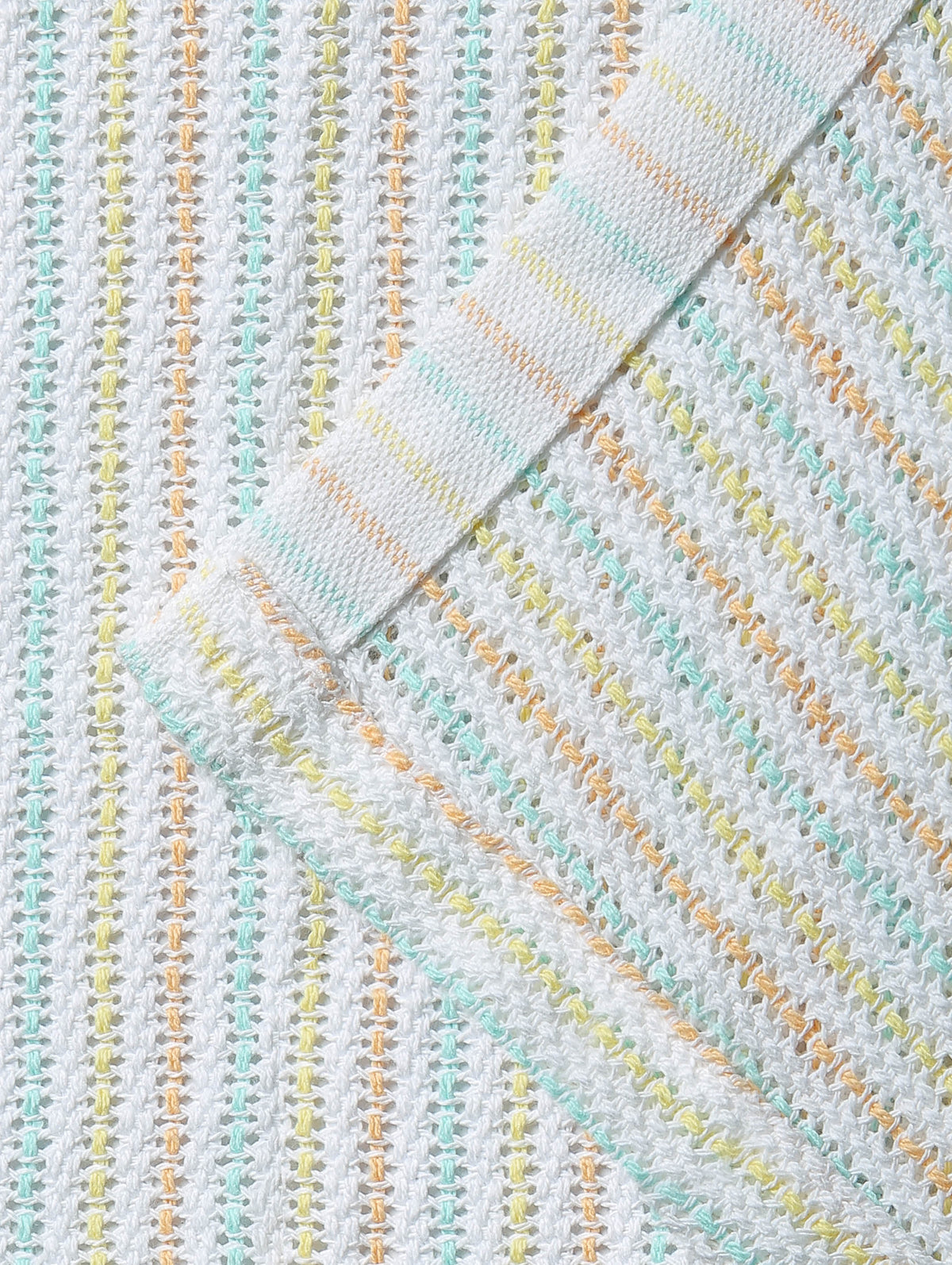 White ring-spun cotton baby blanket, pack of 1, 32x16 inches – product detail view