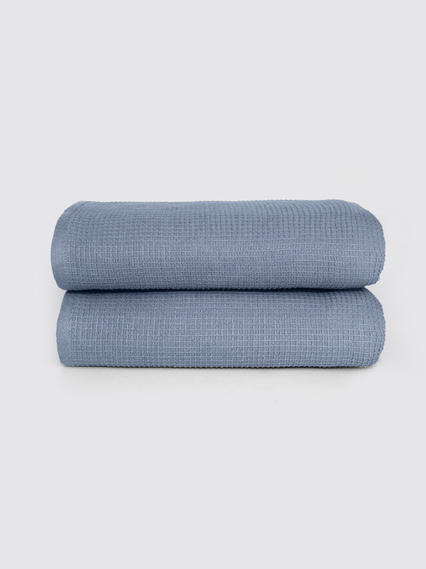 Grey ring-spun cotton bath towel, pack of 2, 27x55 inches – additional product view 5